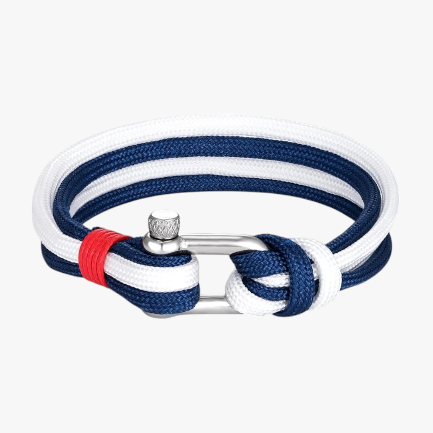 Tristan | Braccialetto Survival Paracord con Gancio Nautico - Blu Bianco - BRACELET bracelet for men BRACELETS mens bracelet - Concept Palermo