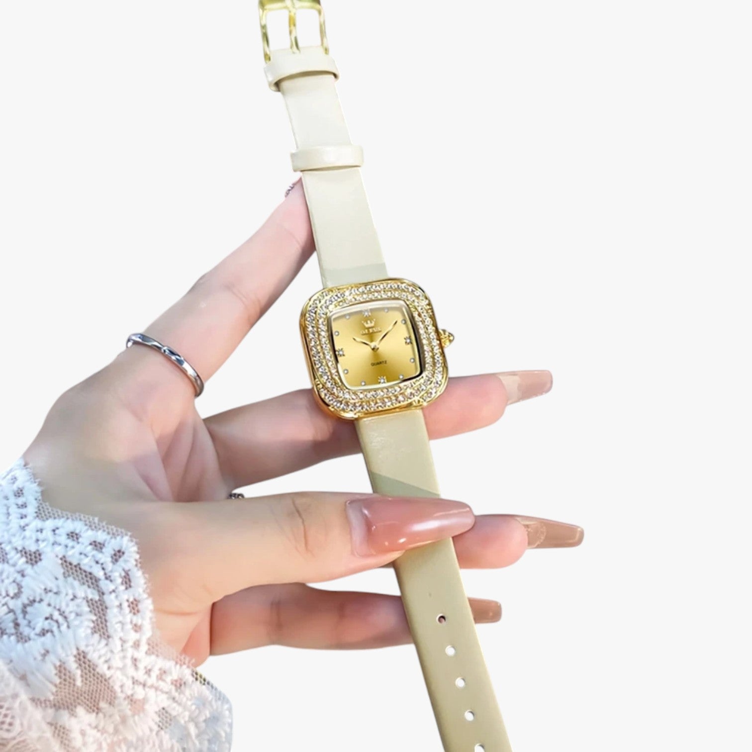 Blair | Elegante orologio quadrato in pelle - - female watch ladies watch watch watch for women watches - Concept Palermo
