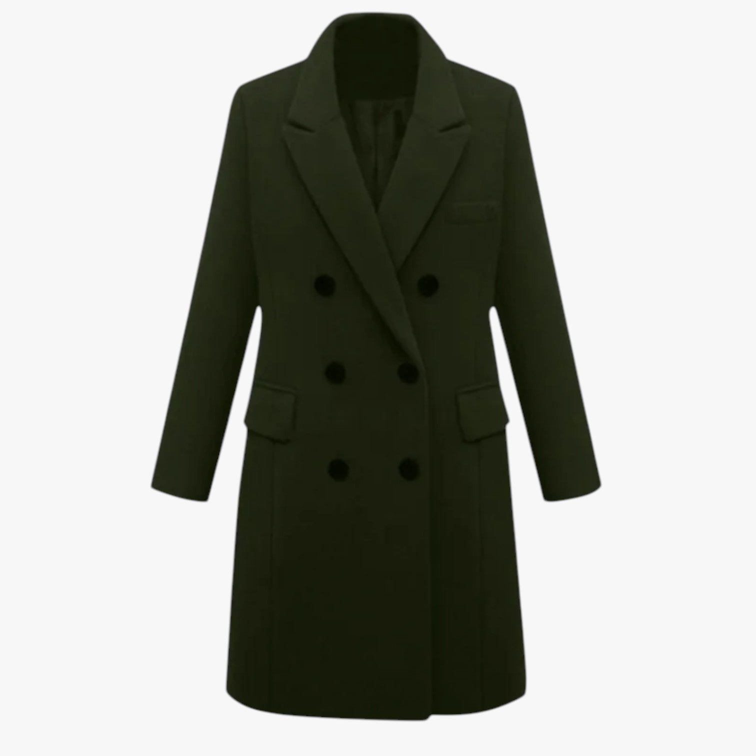 Darla | Elegante giacca in lana da donna: calda, morbida e perfetta per l'ufficio - verde militare - coats coats for women female coat Jackets & Coats - Concept Palermo