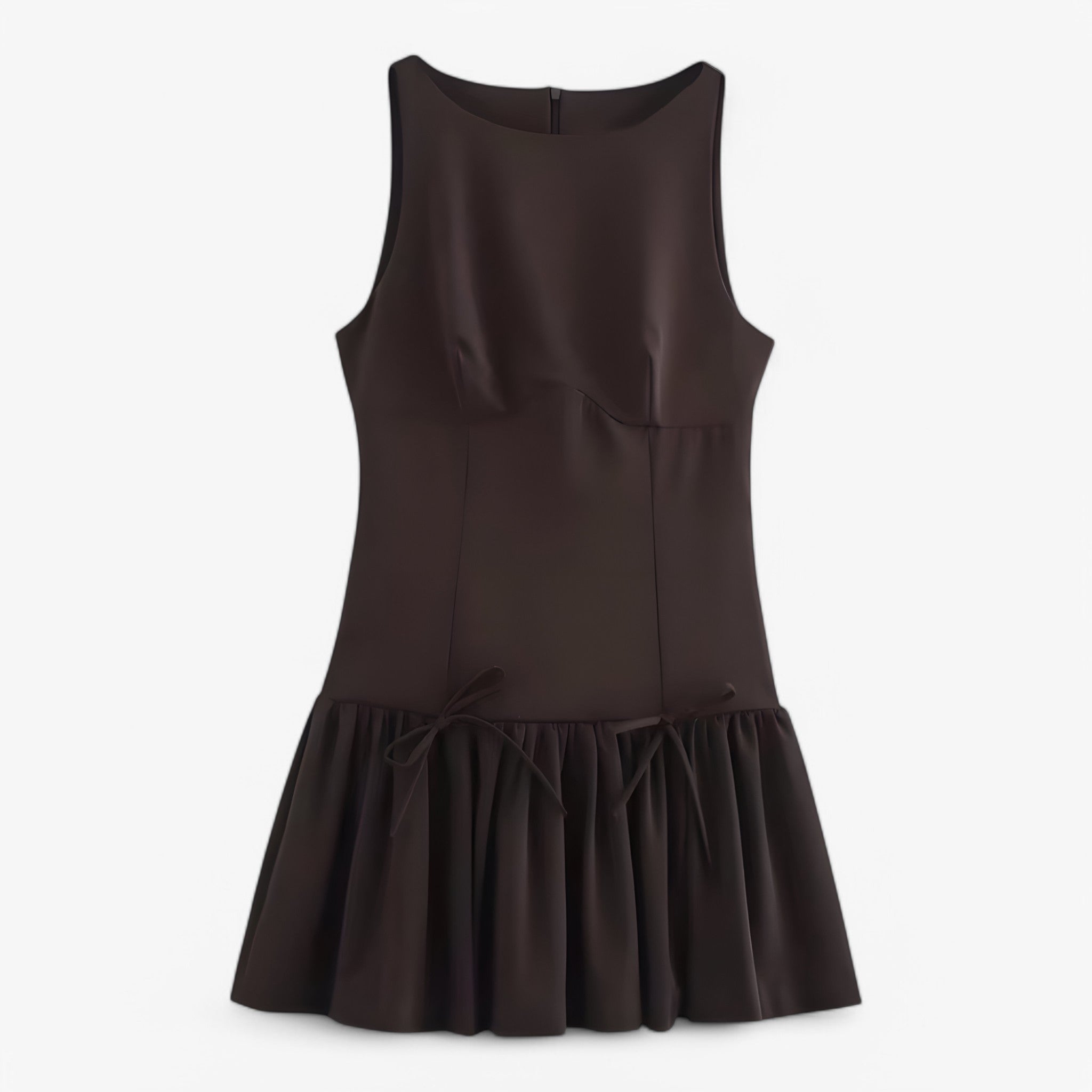 Dahlia | Mini abito chic - Elegante e alla moda - Marrone - - Concept Palermo