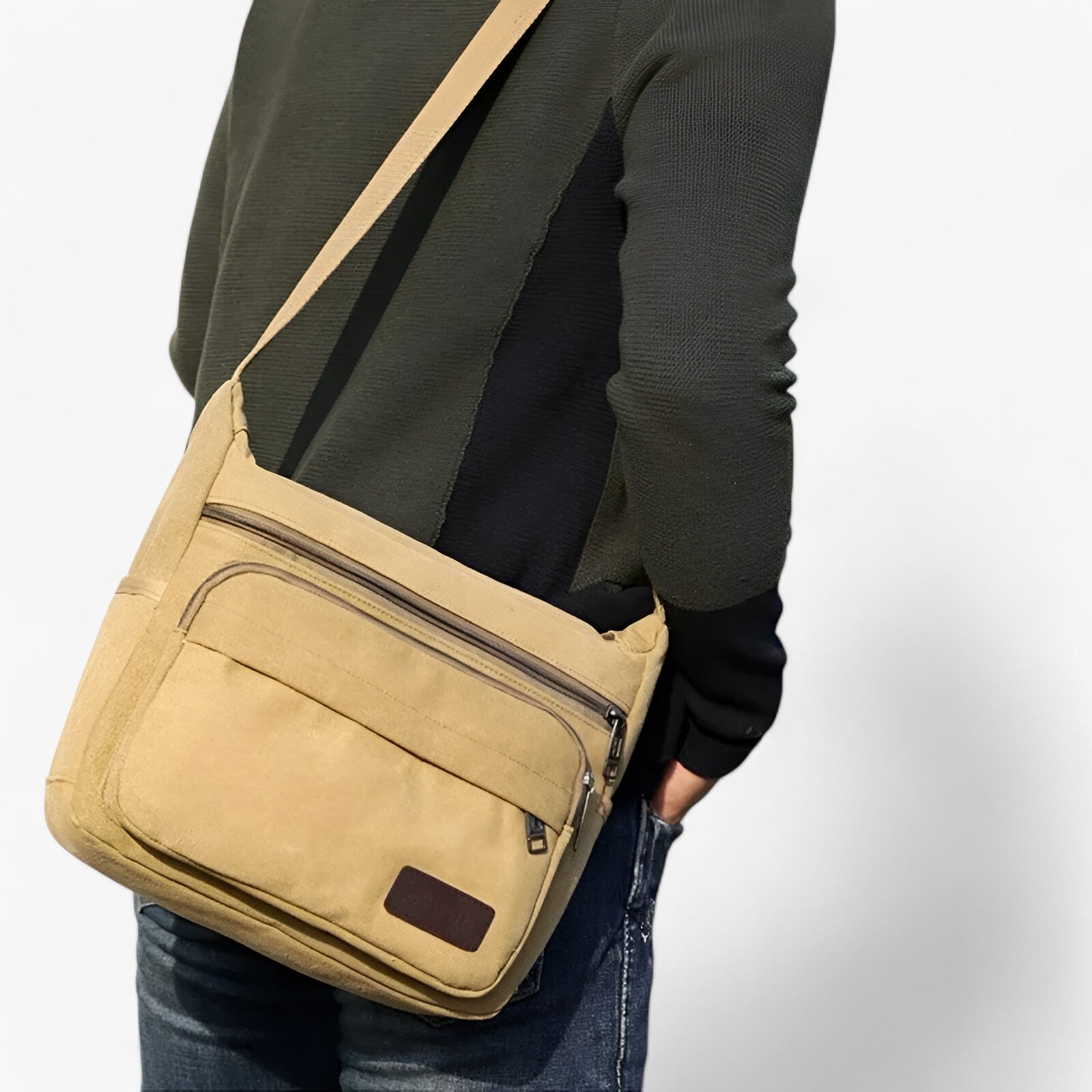 Max | Borsa a spalla multifunzionale in canvas per uomini - - bag mens bag Shoulder bags - Concept Palermo
