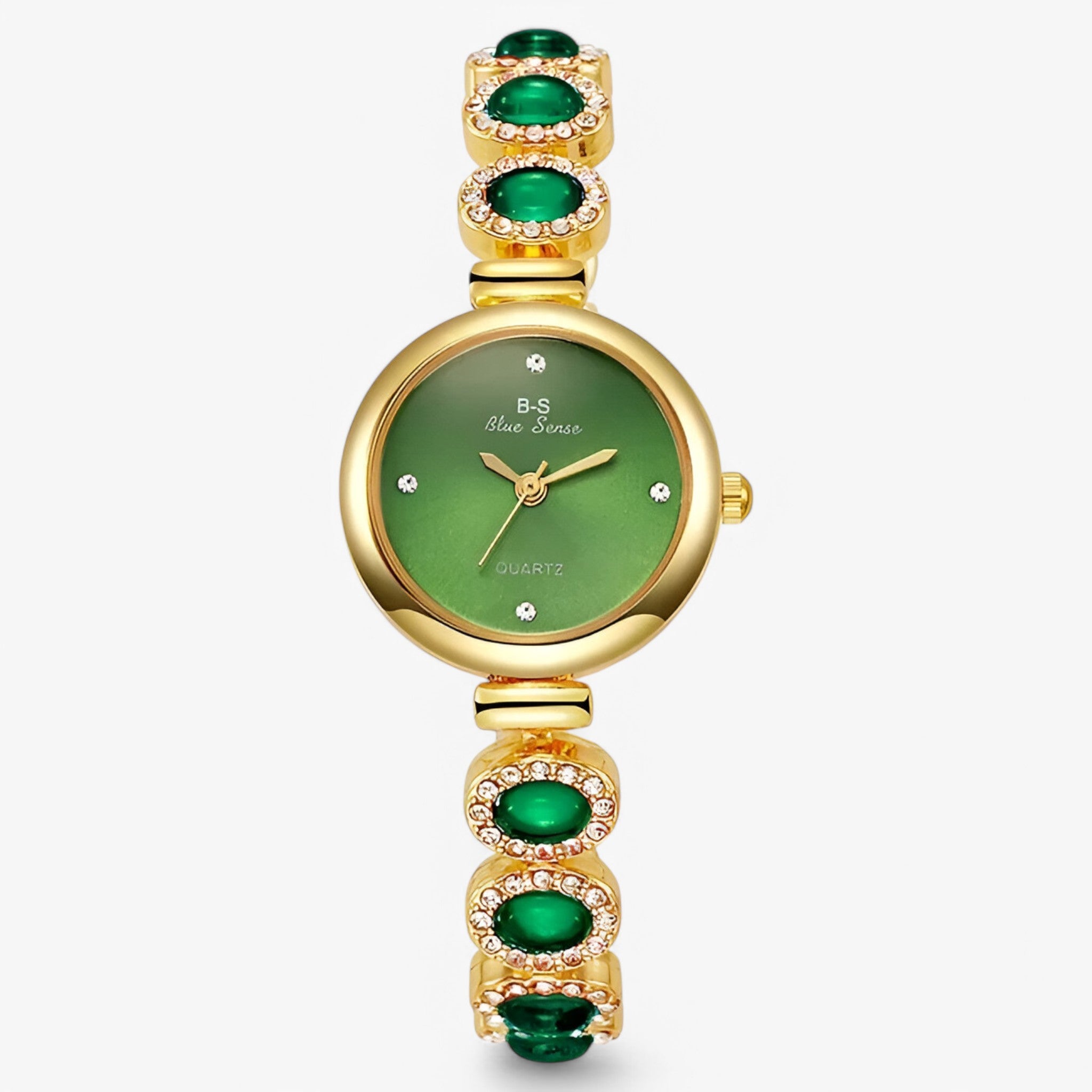 Veronica | Orologio da donna con pietre verdi e design ispirato ai brand di lusso - Verde - female watch watch for women - Concept Palermo