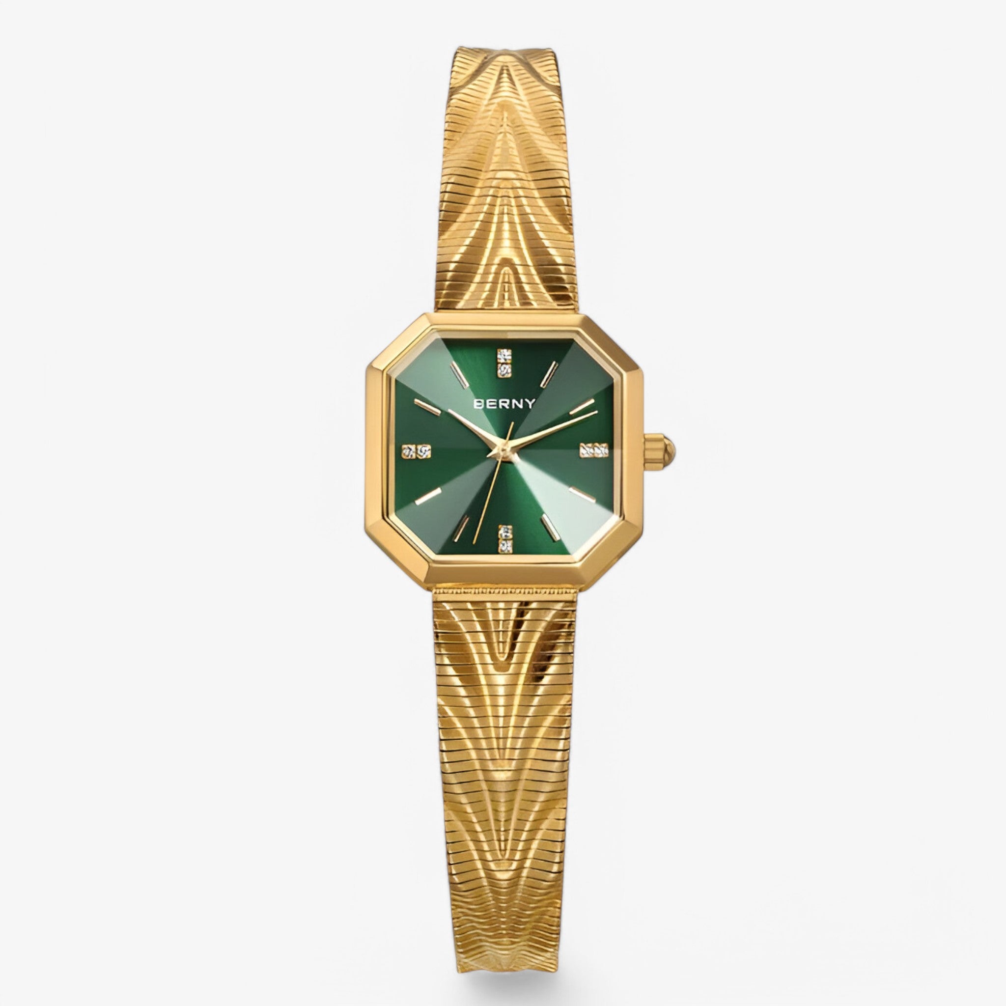 Elisa | Orologio ottagonale in oro di lusso - Oro verde - female watch watch for women - Concept Palermo