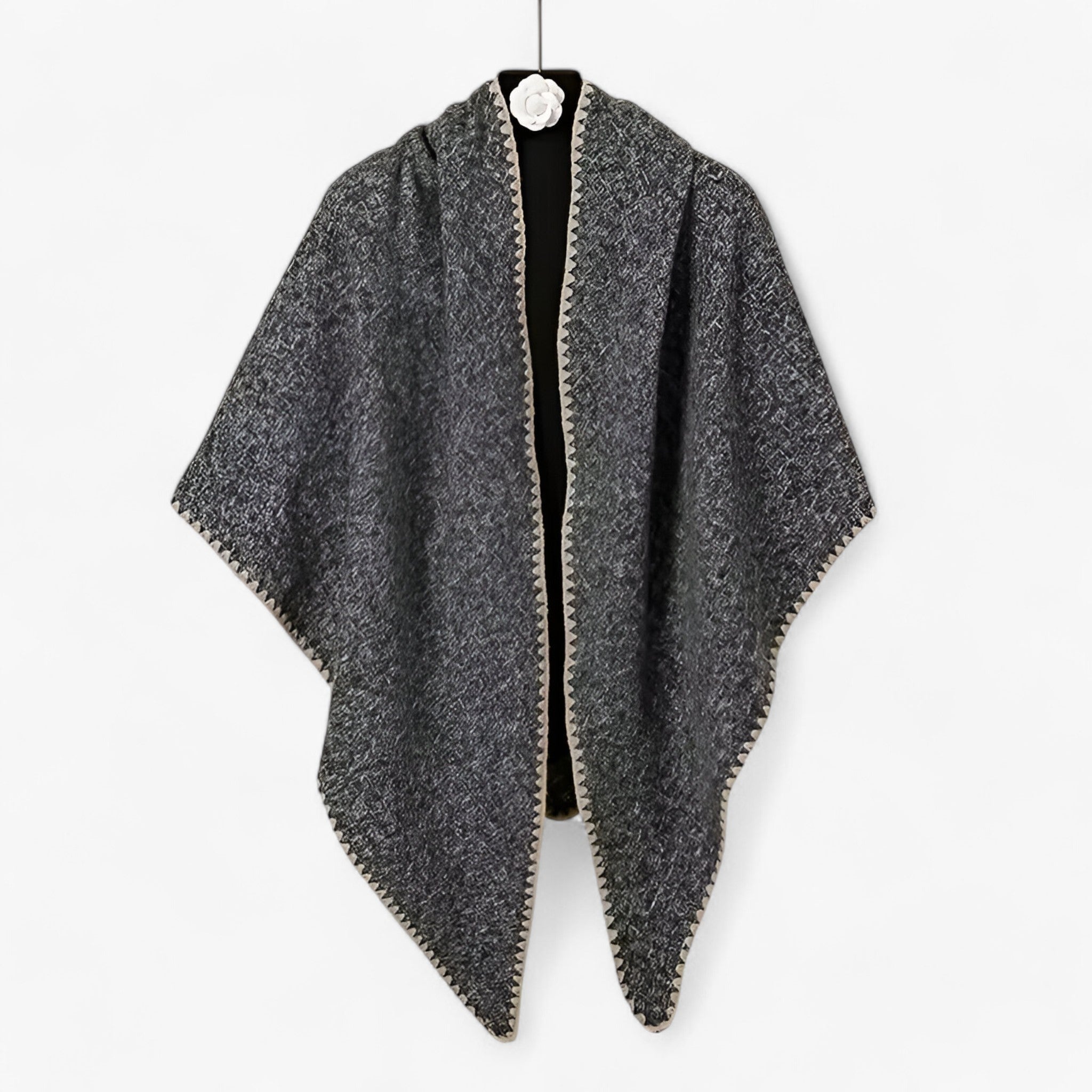 Evelina | Sciarpa Pashmina Triangolare Effen – Calore Elegante per Ogni Occasione - Grigio - - Concept Palermo