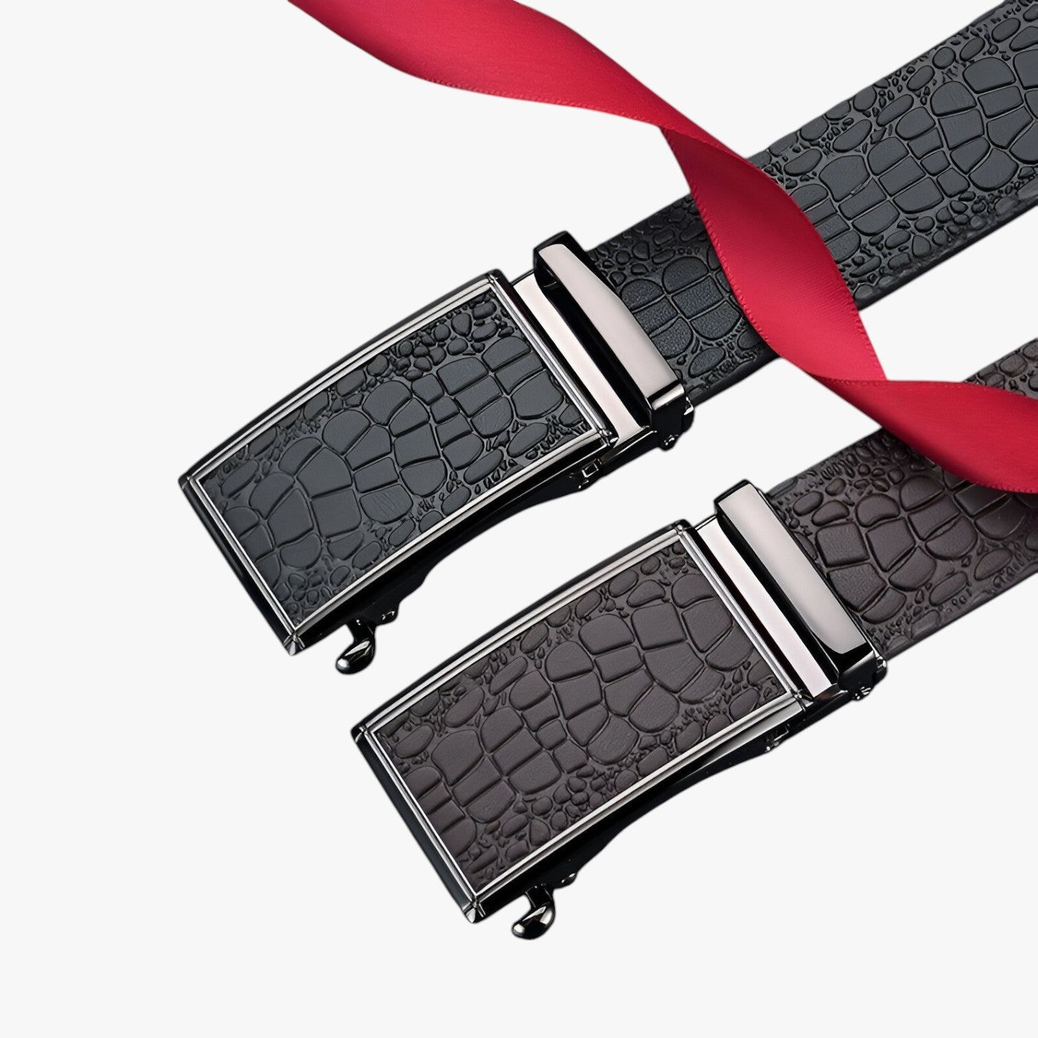 Eithan | Cintura classica in pelle con texture coccodrillo - - Belts belts for men Mens belt - Concept Palermo