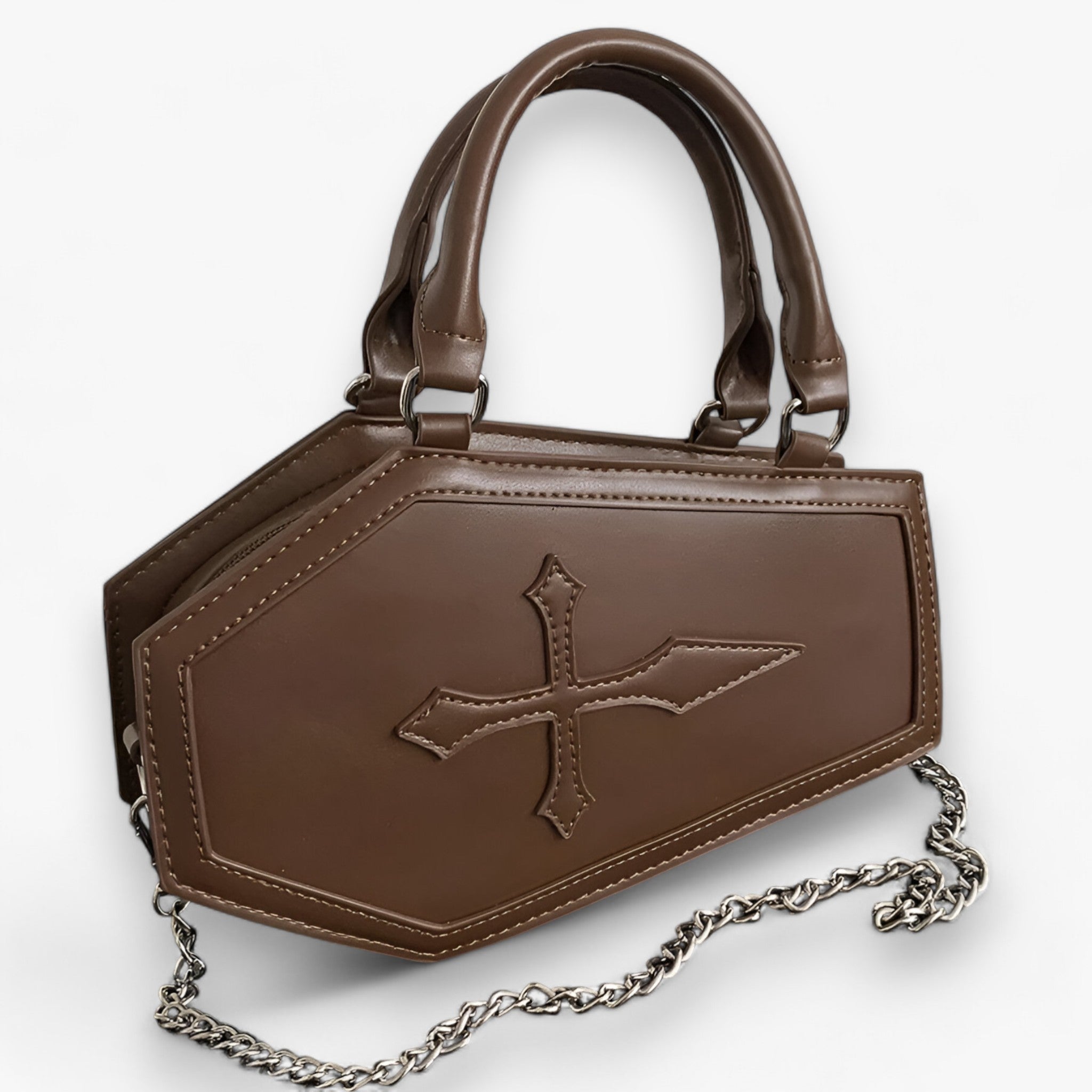 borsetta a catena con manico – spaziosa ed elegante per cosplay di Halloween - Marrone chiaro 24,5cmx6cmx15cm - bags handbags Shoulder Bags women women bags women's bags - Concept Palermo