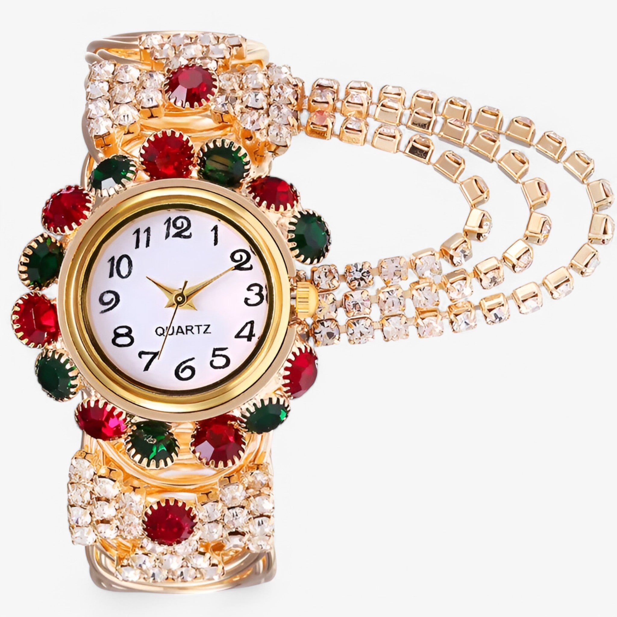 Iris | Orologio al quarzo con strass e cinturino in acciaio - Colorato - female watch watch for women - Concept Palermo