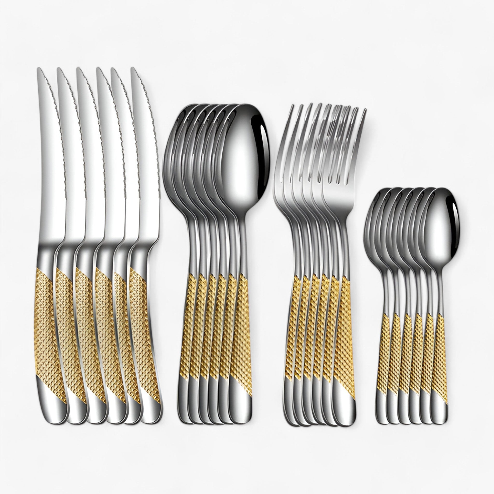 StarDine | Set di posate in acciaio inox - Argento oro - - Concept Palermo