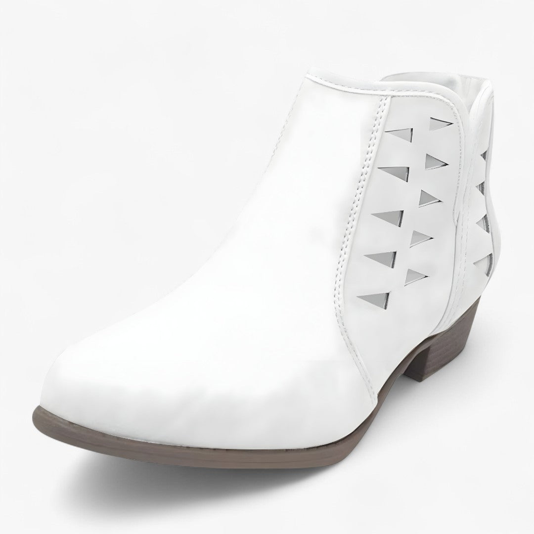 Ellen | Stivaletti bianchi in maglia traforata stile western - Bianca - BOOTS Boots & Shoes shoes shoes for women Shoes women womens shoes - Concept Palermo
