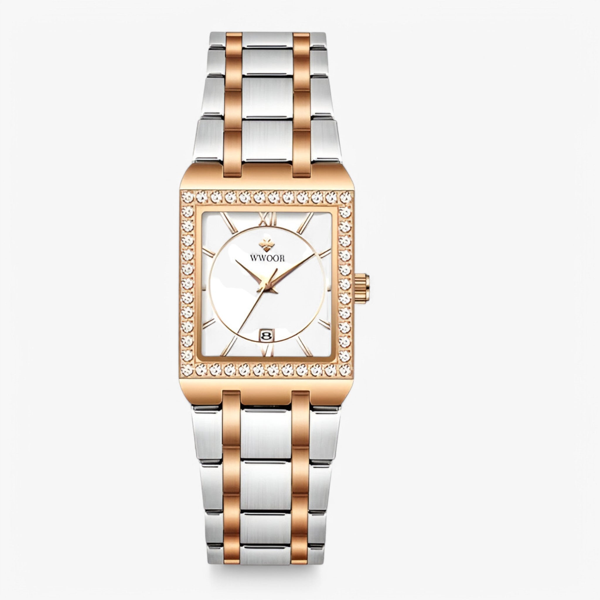 Celeste | Orologio da Donna con Diamanti Quadrati - argento oro bianco - watch for women women watch - Concept Palermo