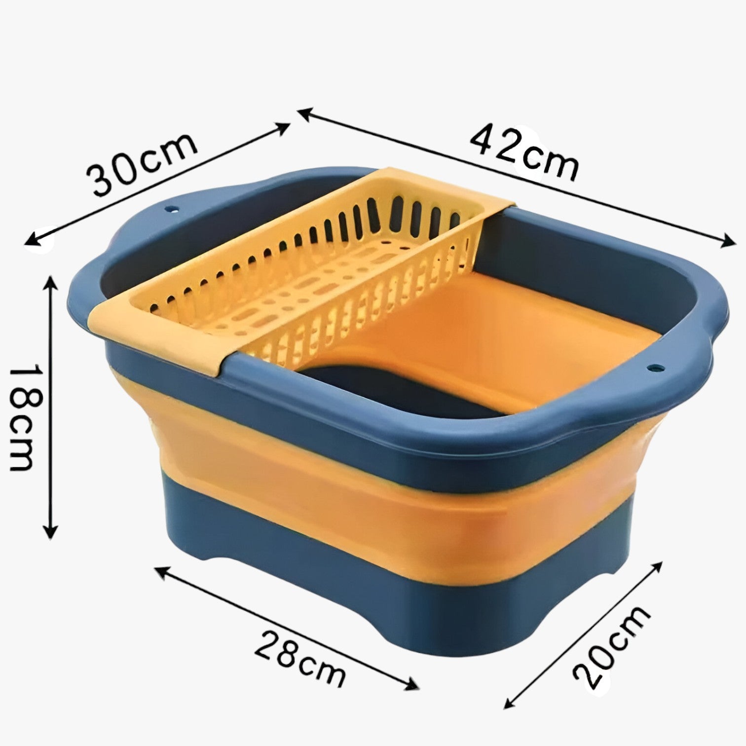 Emerald | Colapasta pieghevole in silicone per frutta e verdura - Giallo - colander Kitchen Kitchen Essentials - Concept Palermo