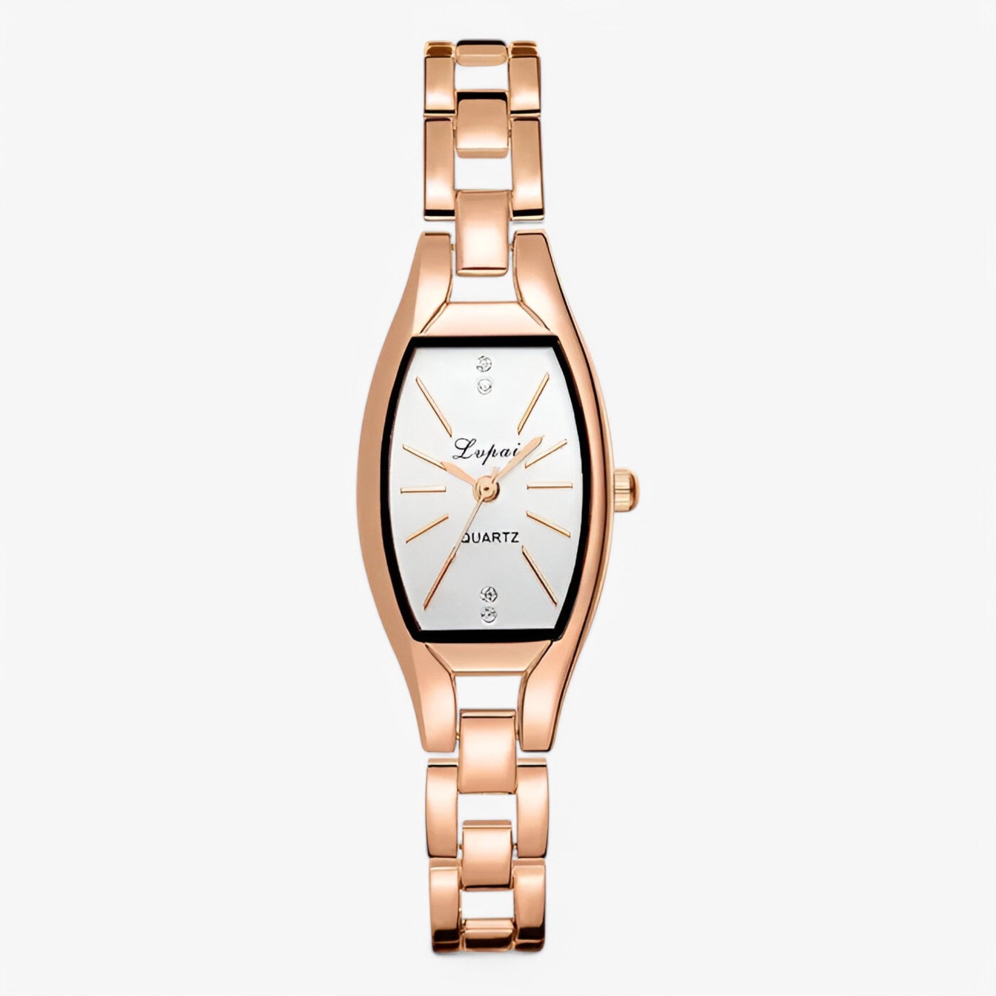 Léa | Orologio da donna minimalista con piccolo quadrante e dettagli in diamanti - Oro Bianca - female watch watch for women - Concept Palermo