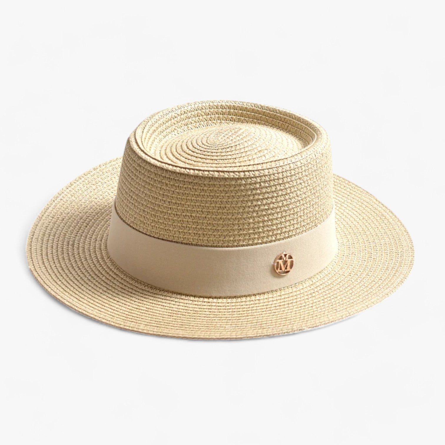 Clara | Elegante cappello di paglia - Stile, leggero e adatto ai viaggi - Beige 56-58CM - bucket hats hat Hat for girls women hat - Concept Palermo