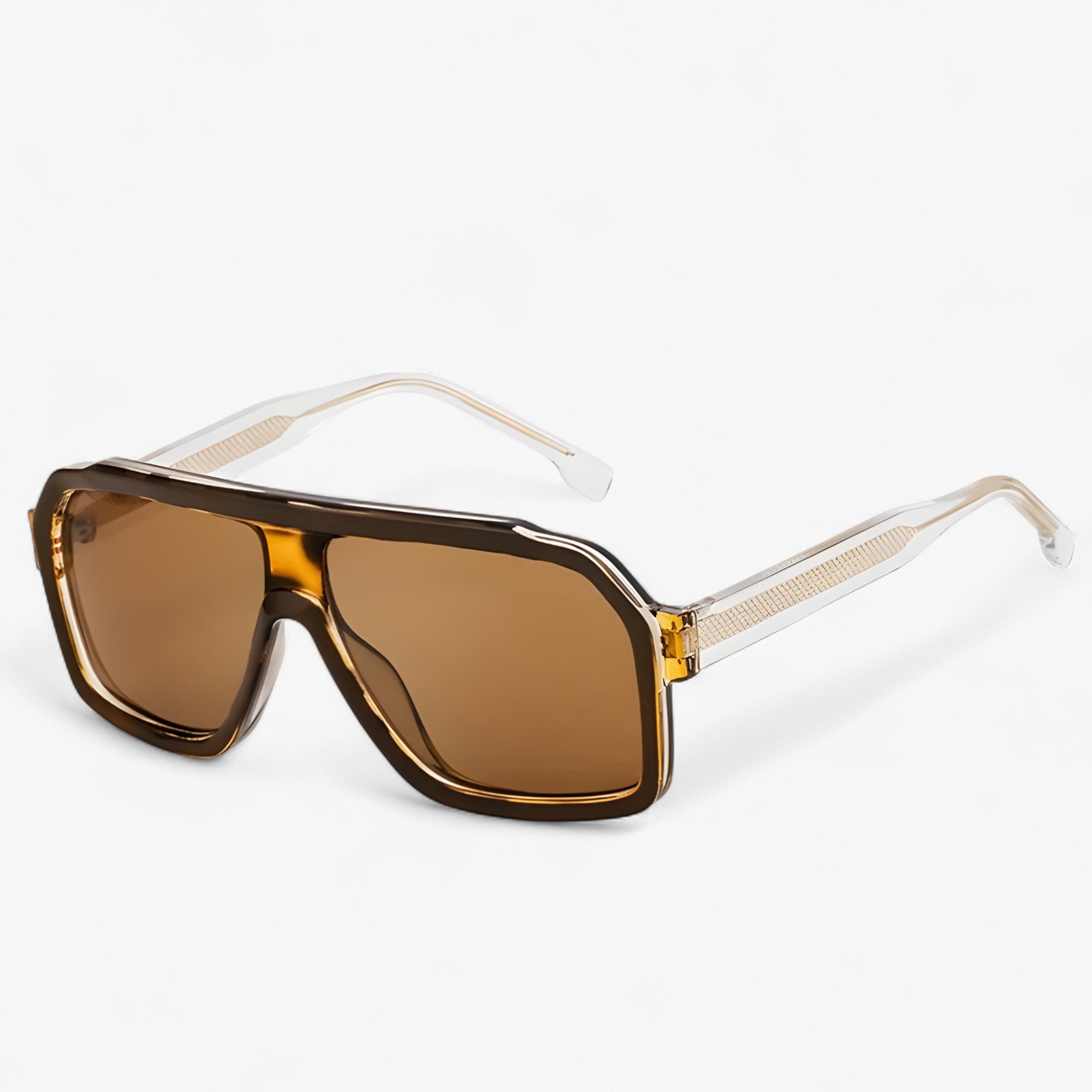 Viggo | Occhiali da sole punk oversize antivento - Marrone - Fashion Sunglasses men sunglasses polarized mens sunglasses Polarized man sunglasses Sunglasses sunglasses polarized men - Concept Palermo