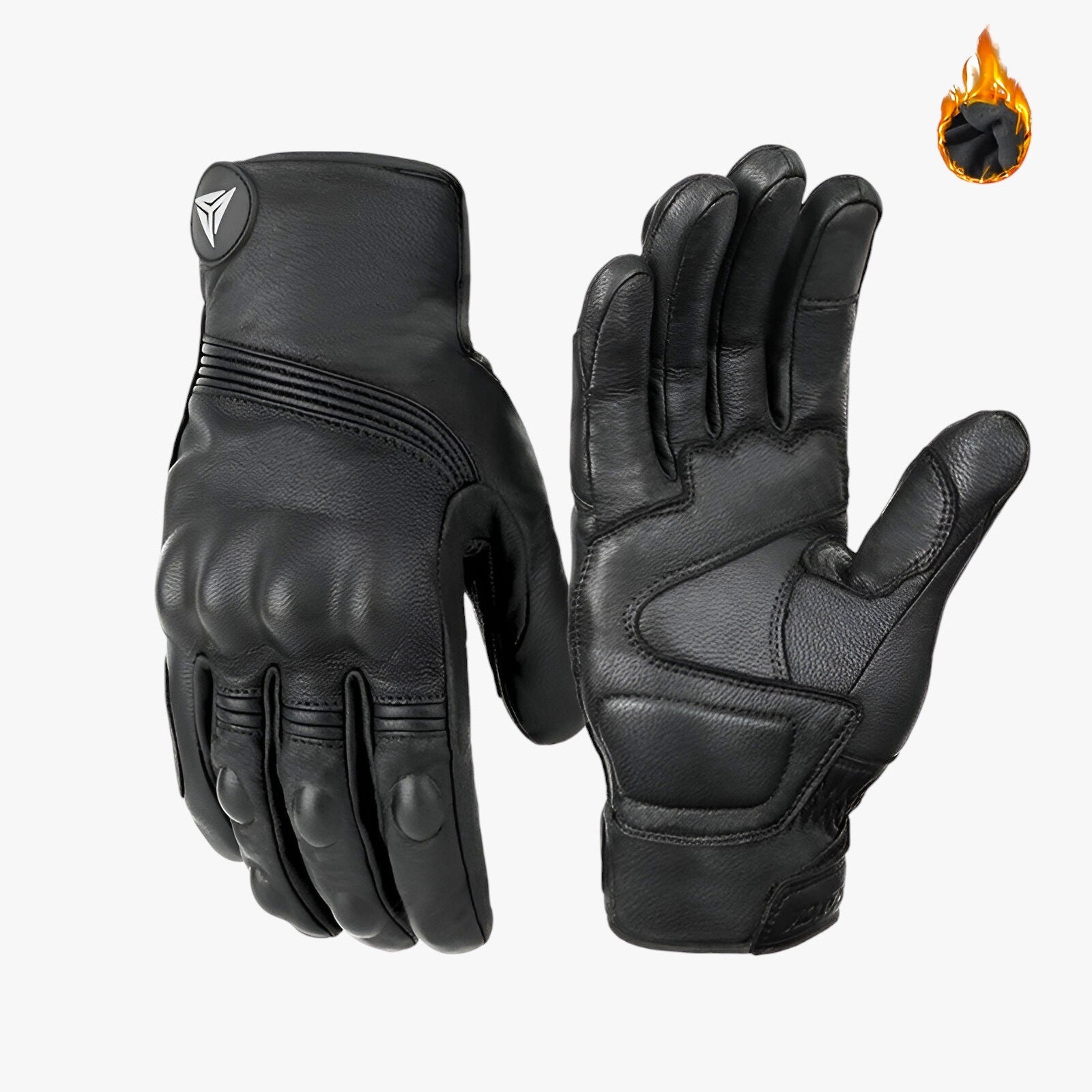 Guanti da motore caldi e antivento per l'inverno - Nero - Mens fashion mens gloves - Concept Palermo