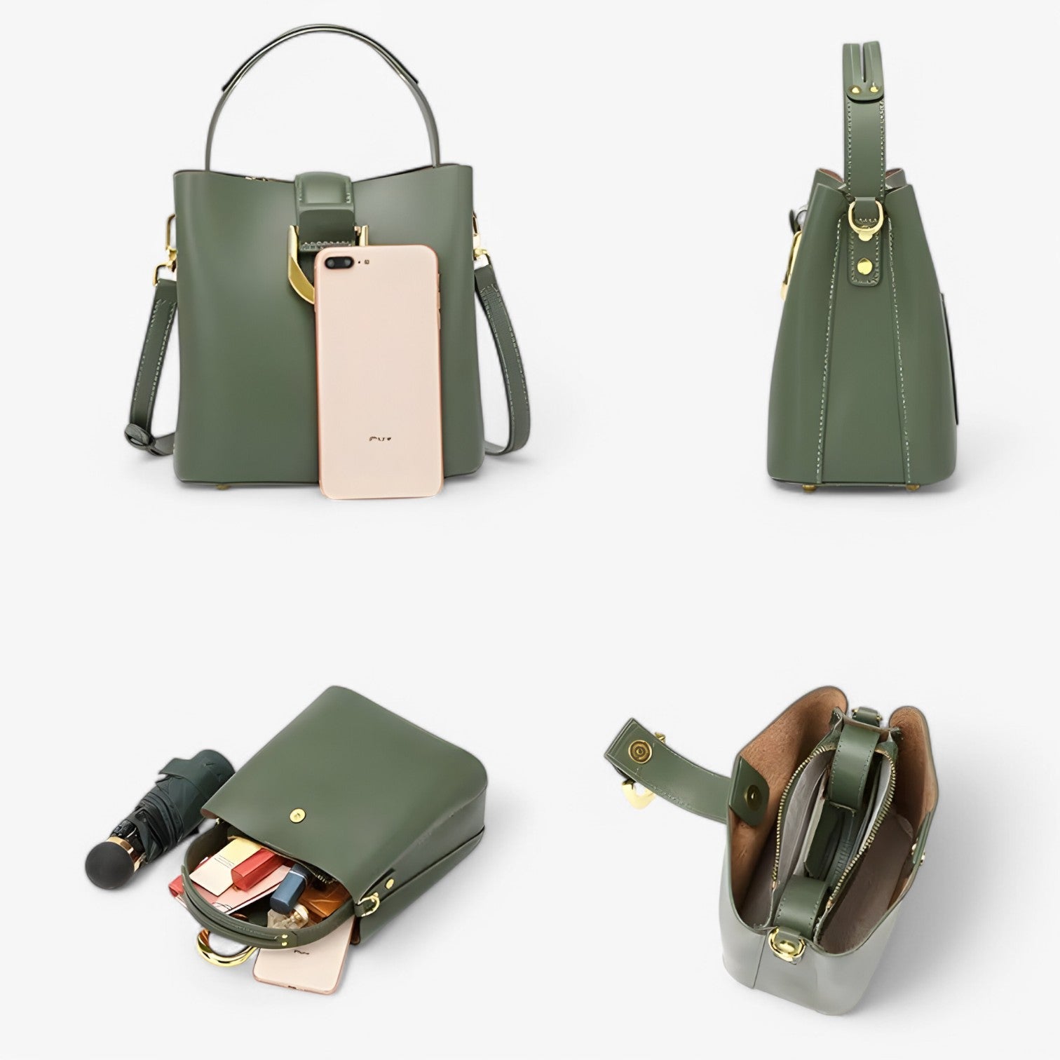 Mildred | Borsa a secchiello Moda – Elegante, Spaziosa e Versatile - - bag Leather Bag Shoulder & Crossbody Bags women bag - Concept Palermo