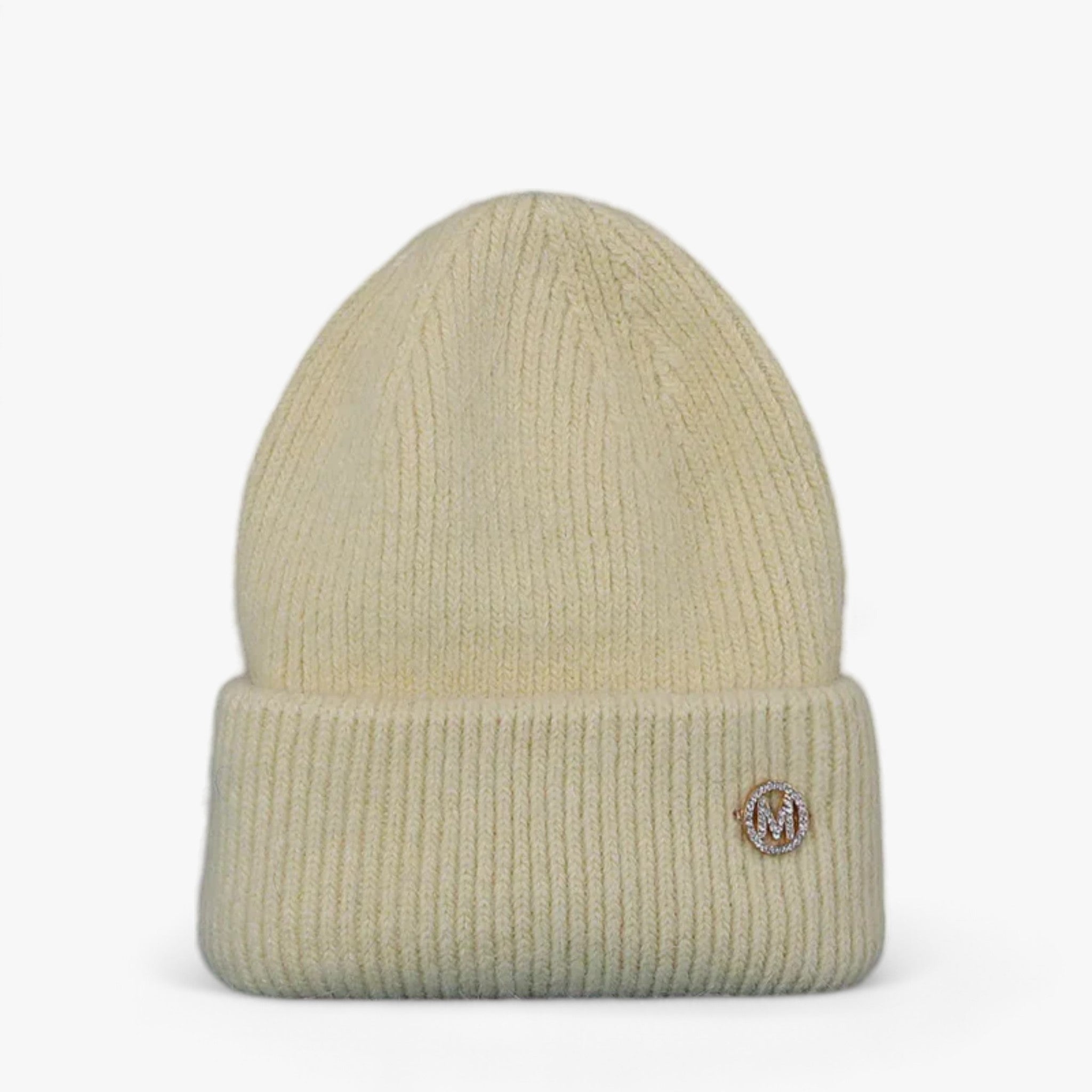 Elle | Cappello invernale: calore lussuoso con vera pelliccia di coniglio - Giallo chiaro con M 54cm-60cm - bucket hats hat Sun Hats - Concept Palermo