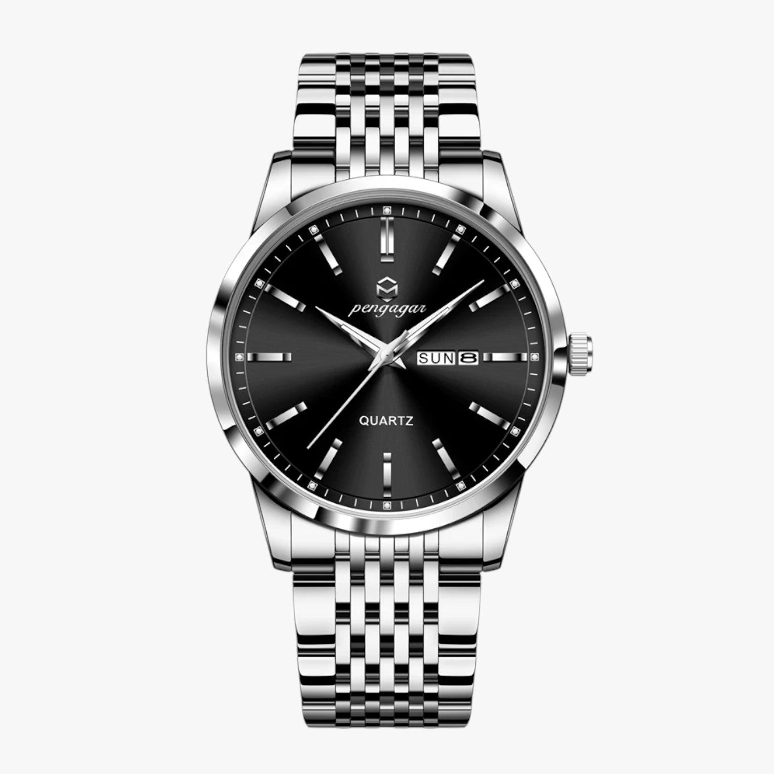 Alonzo | Orologio maschile elegante e impermeabile - Nero Argento - watch watches - Concept Palermo