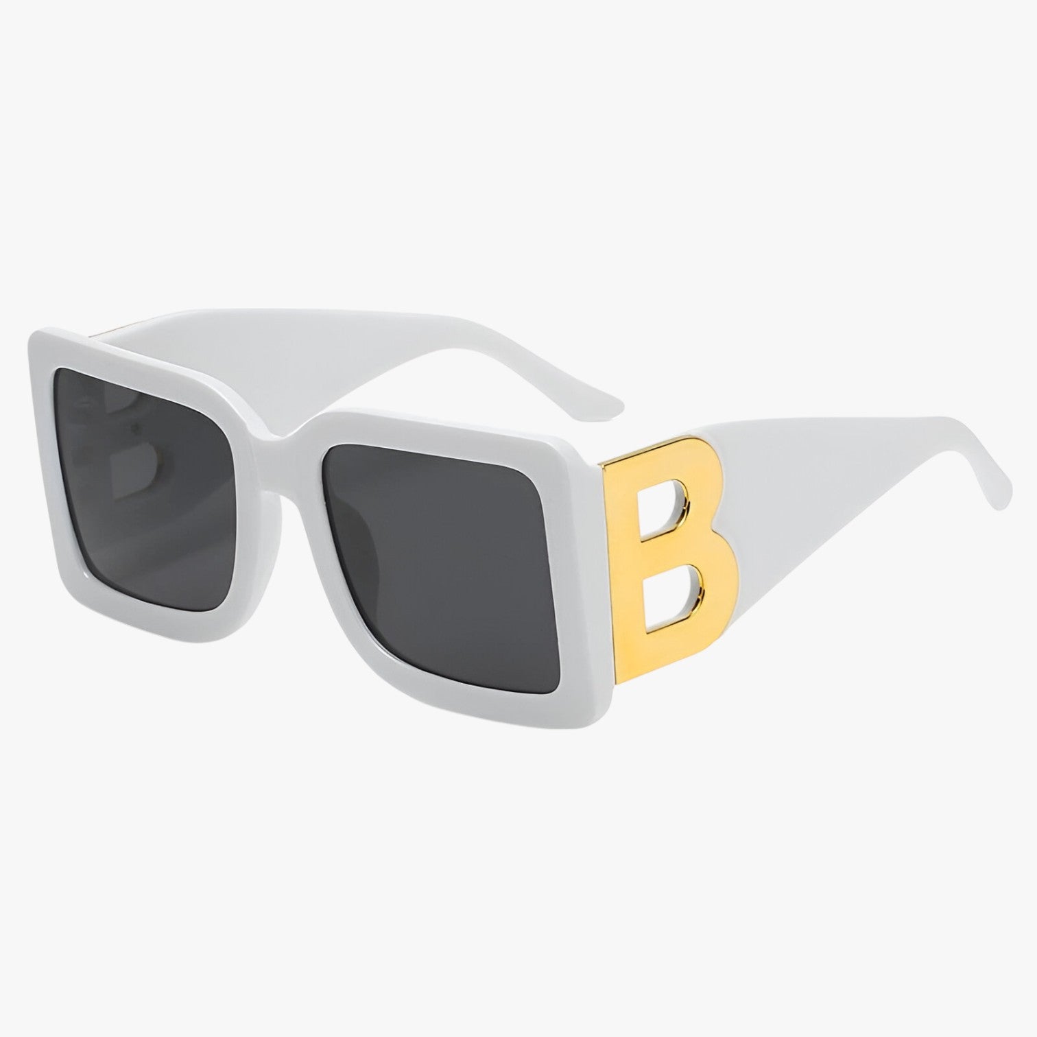 Veda | Audace e stiloso - Occhiali da sole oversized con protezione UV400 - Bianco Grigio Come Immagine - Fashion Sunglasses polarized sunglasses women Sunglasses - Concept Palermo
