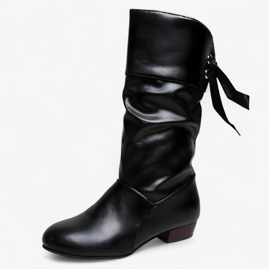 Alice | Stivali western al polpaccio con tacco spesso - Nera - BOOTS Boots & Shoes - Concept Palermo