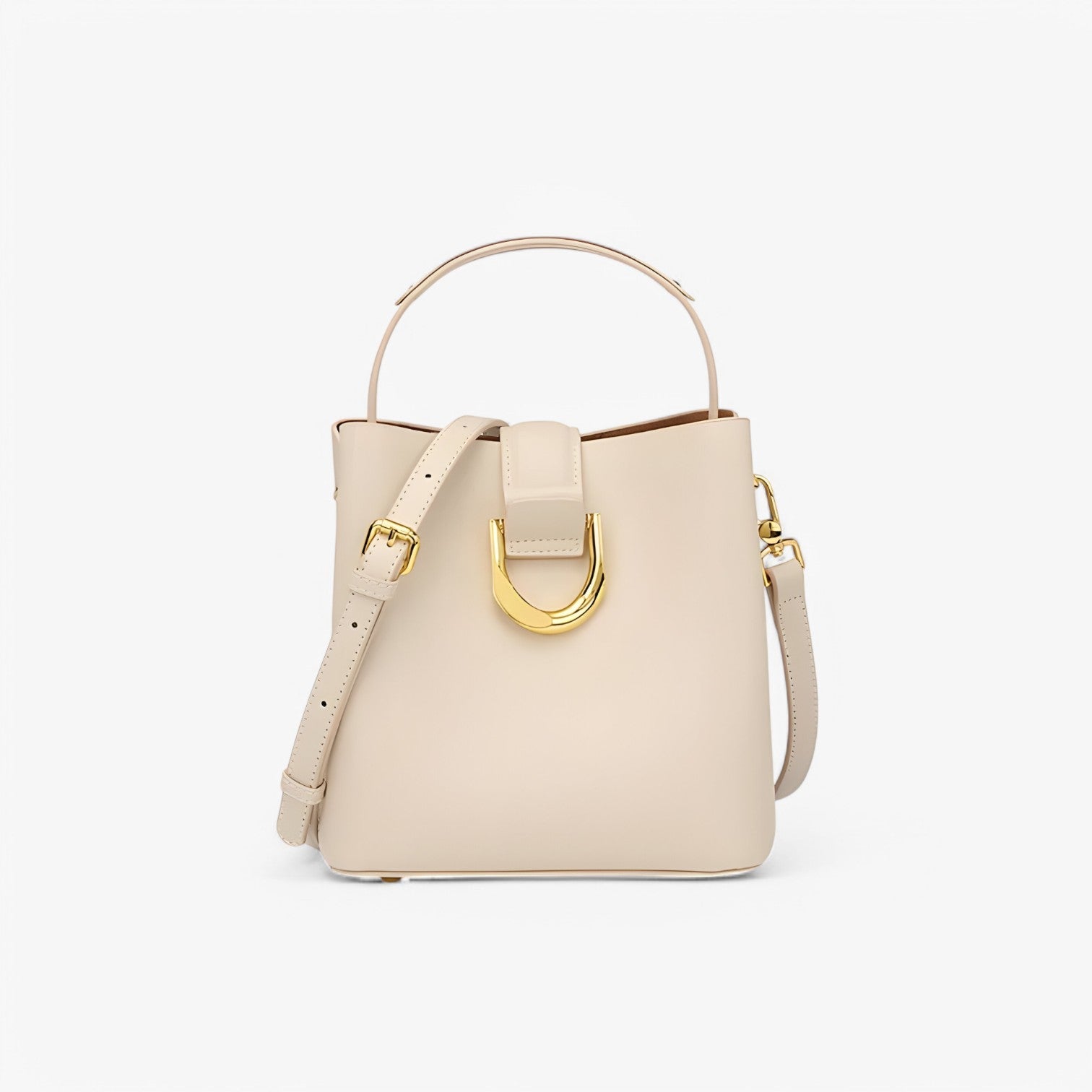 Mildred | Borsa a secchiello Moda – Elegante, Spaziosa e Versatile - Bianco sporco - bag Leather Bag Shoulder & Crossbody Bags women bag - Concept Palermo