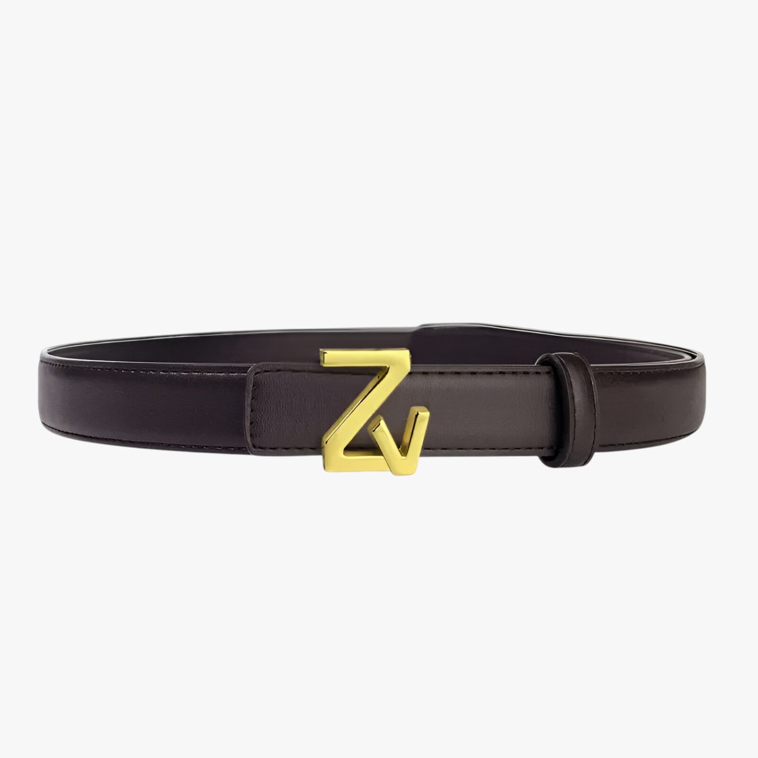 Liliana | Cintura da donna elegante con fibbia ZV - caffè 110cm - Belts waist belt for women women belt round women belts Womens belt - Concept Palermo