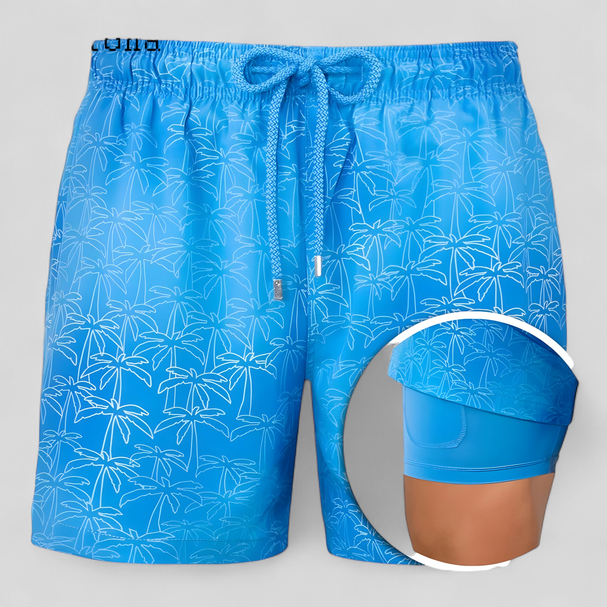 Cesare | Costume Uomo Asciugatura Rapida con Tasche - Blu 6 - abbigliamento mare cintura con cordino costume da bagno costume da bagno rapido costume da bagno uomo costume elegante costume per attività acquatiche nuoto e sport acquatici shorts da nuoto tasca interna costume - Concept Palermo
