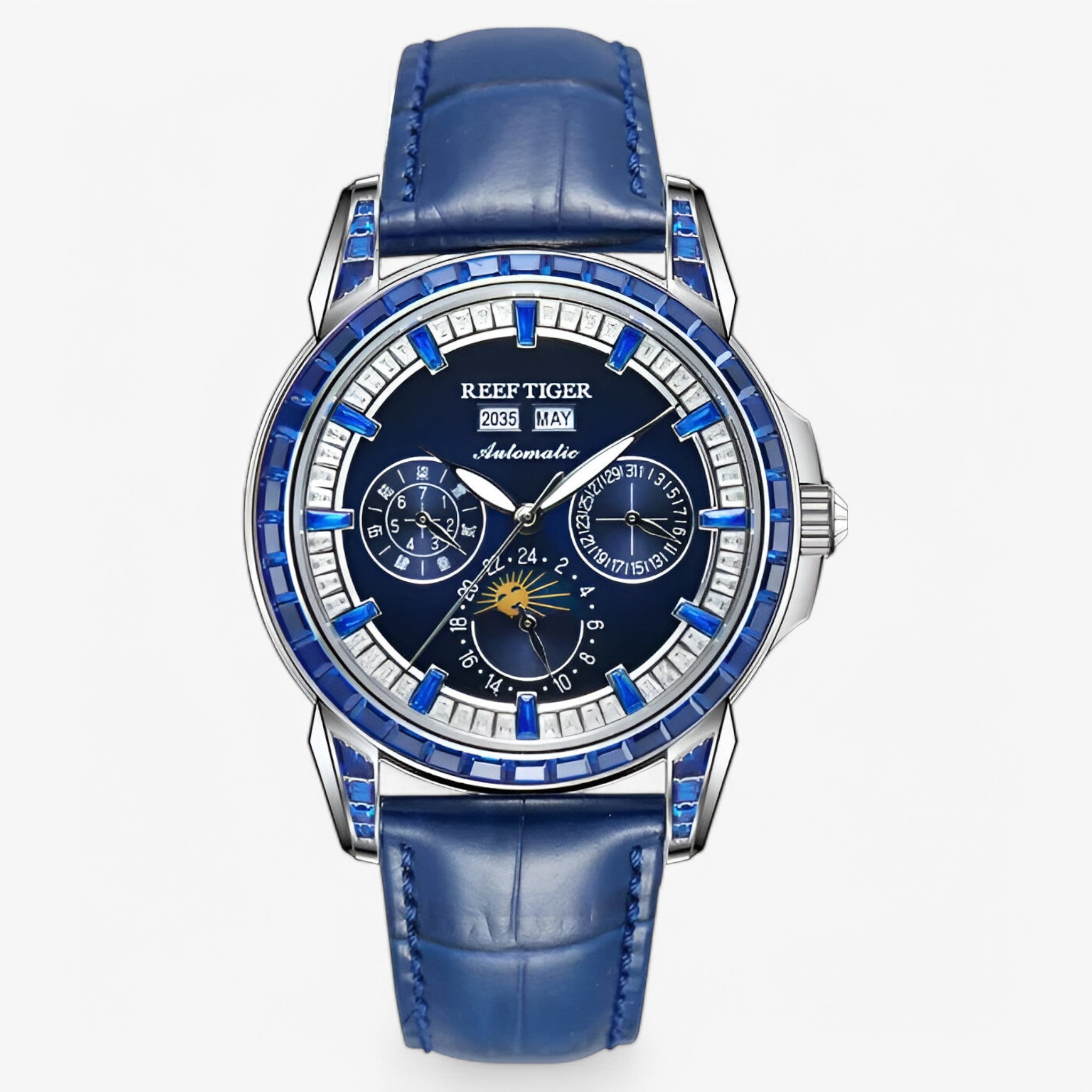 Lars | Orologio meccanico multi-quadrante da uomo - blu 1 - mens watch watch for men - Concept Palermo