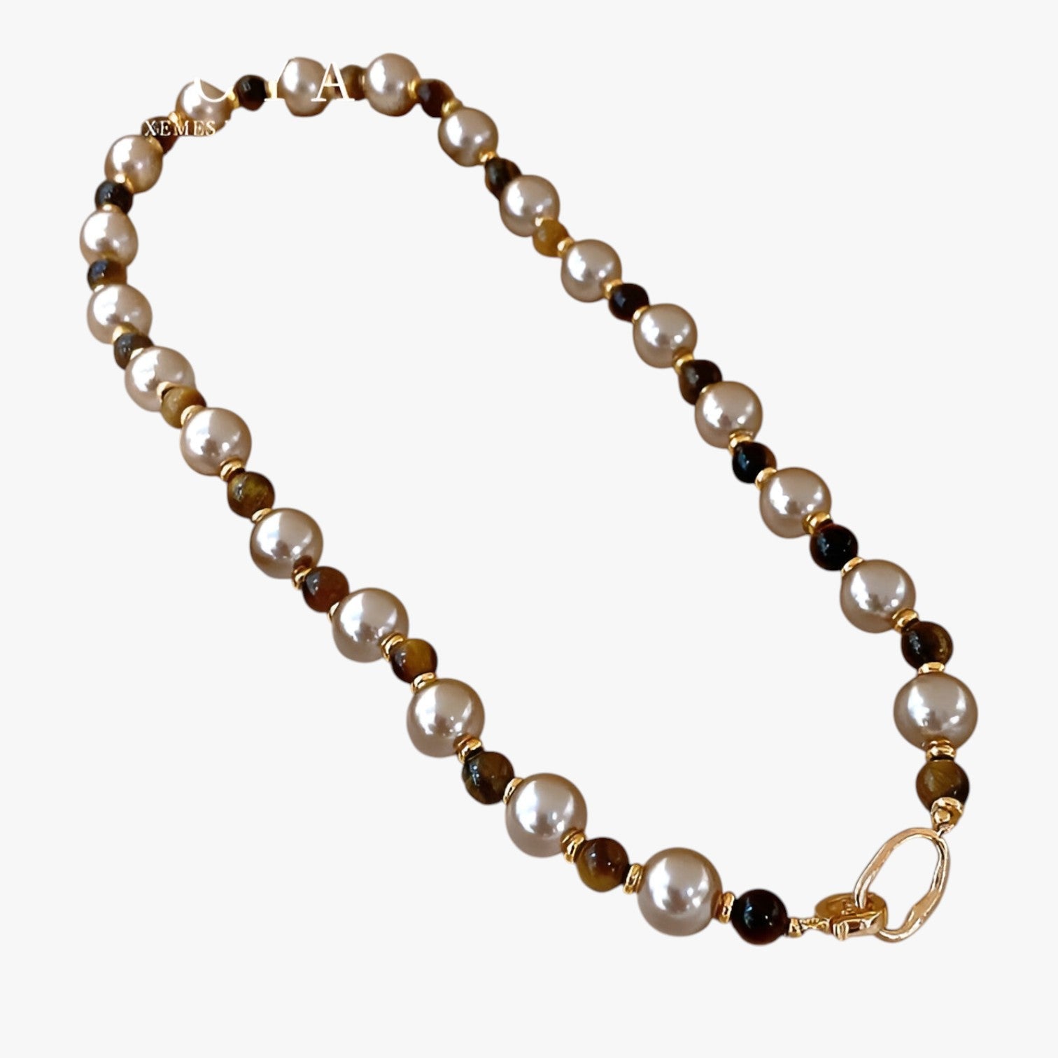 Malia | Elegante collana in occhio di tigre per un look raffinato - Colore dorato - Fashion Necklaces Necklace Necklaces for Women - Concept Palermo