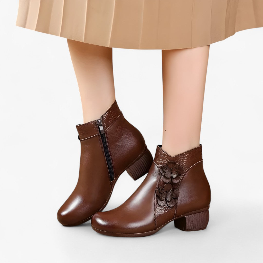 Greta | Stivaletti retrò in vera pelle con tacco ottico - - BOOTS Boots & Shoes - Concept Palermo