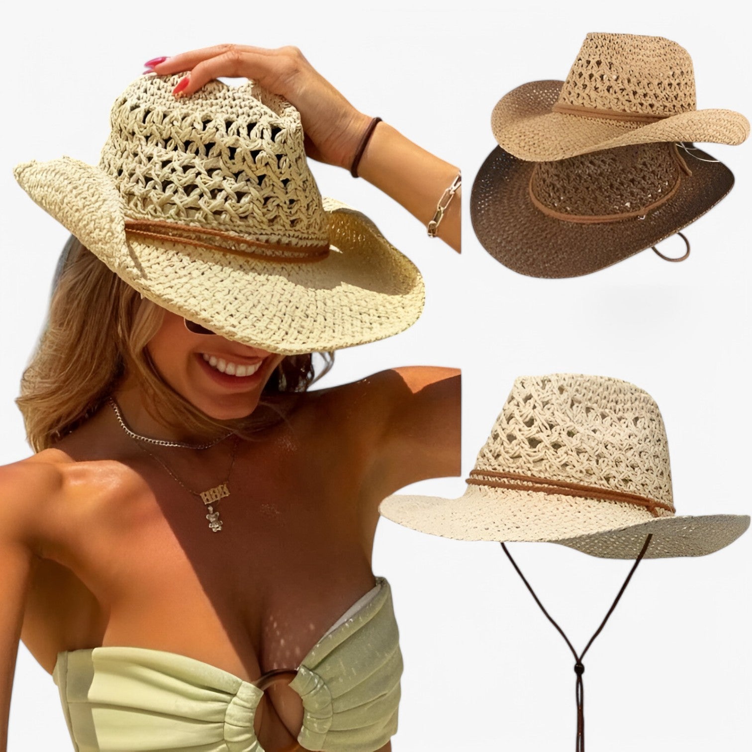 Veronica | Elegante e Protetta - Cappello da Sole Vintage Western per Donne - - Hat for girls summer hat Sun Hats women hat - Concept Palermo
