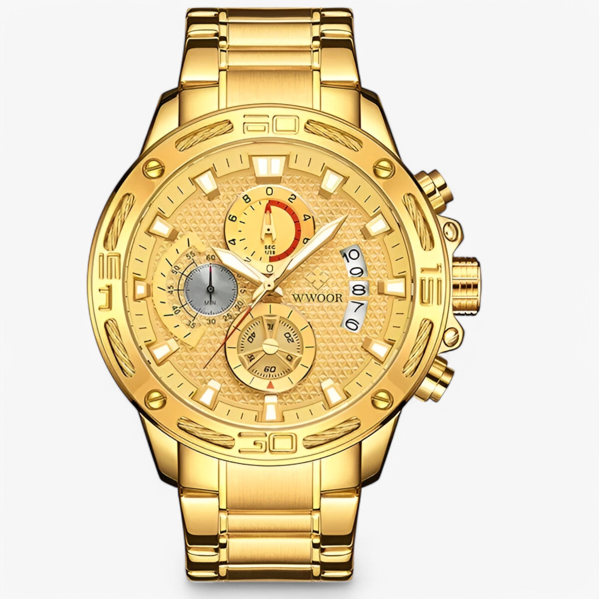 Linus | Orologio Cronografo di Lusso in Acciaio Inossidabile - oro oro - - Concept Palermo