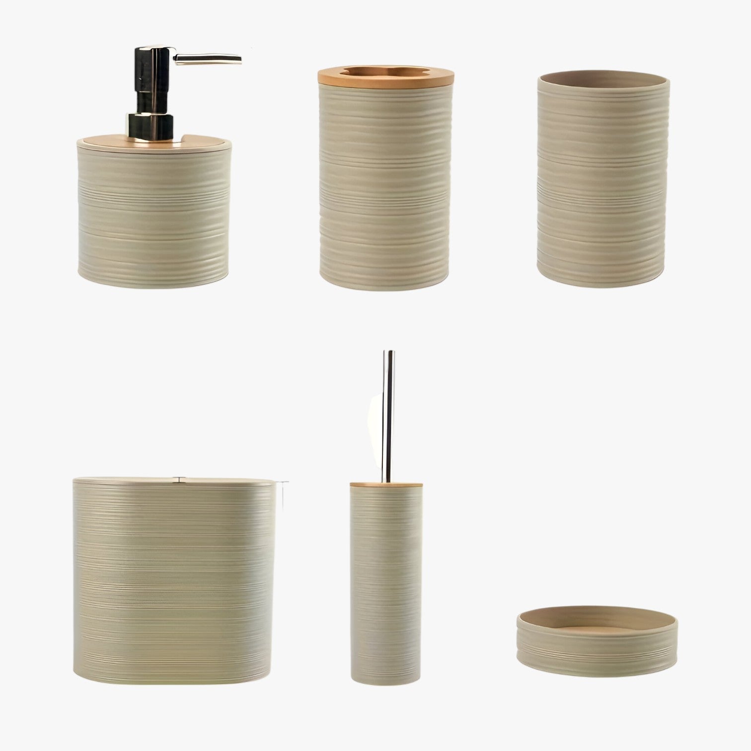 Elodie | Set completo da bagno 6 pezzi – Elegante e organizzato - - bathroom - Concept Palermo
