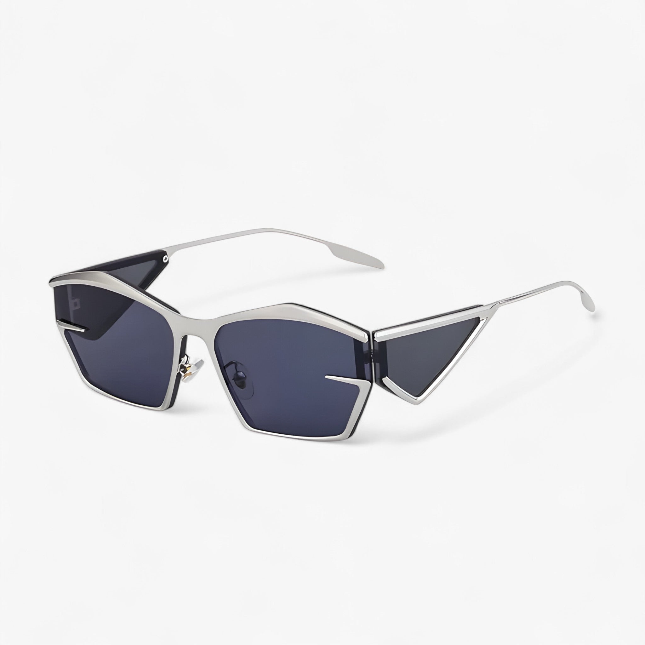 Zane | Occhiali da sole punk in metallo Y2K per esterni - NeroArgento - Fashion Sunglasses men sunglasses polarized mens sunglasses Polarized man sunglasses Sunglasses sunglasses polarized men - Concept Palermo