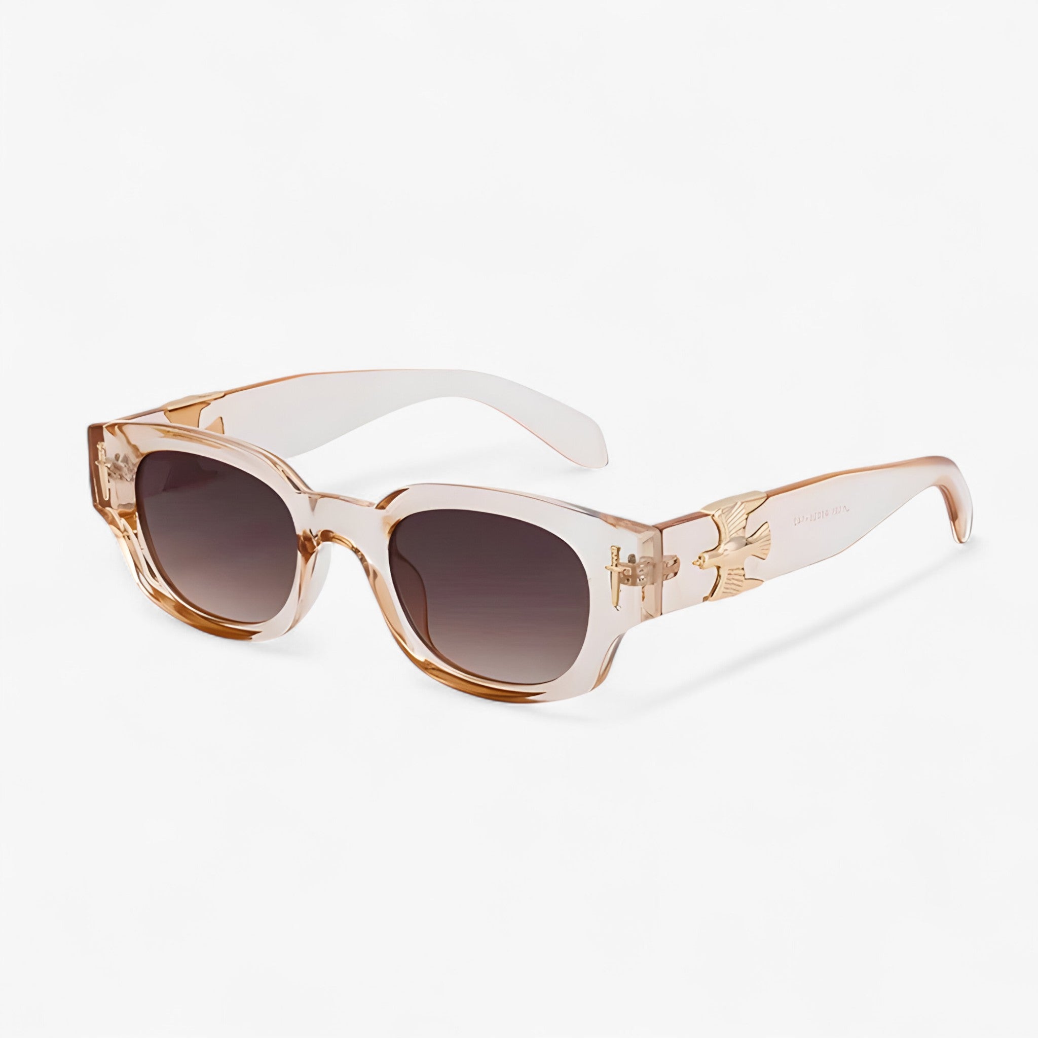 Arvid | Occhiali da sole rettangolari vintage con aquila in volo - Marrone chiaro - Fashion Sunglasses men sunglasses polarized mens sunglasses Polarized man sunglasses Sunglasses sunglasses polarized men - Concept Palermo
