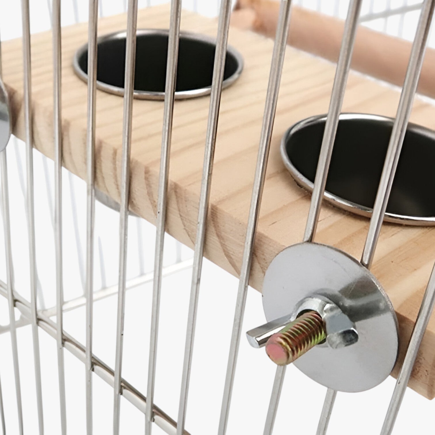 Martin | Ciotola in acciaio inox con asta per il posatoio – Robusta e igienica per ogni gabbia per uccelli - - bird bird feeder birdproduct - Concept Palermo
