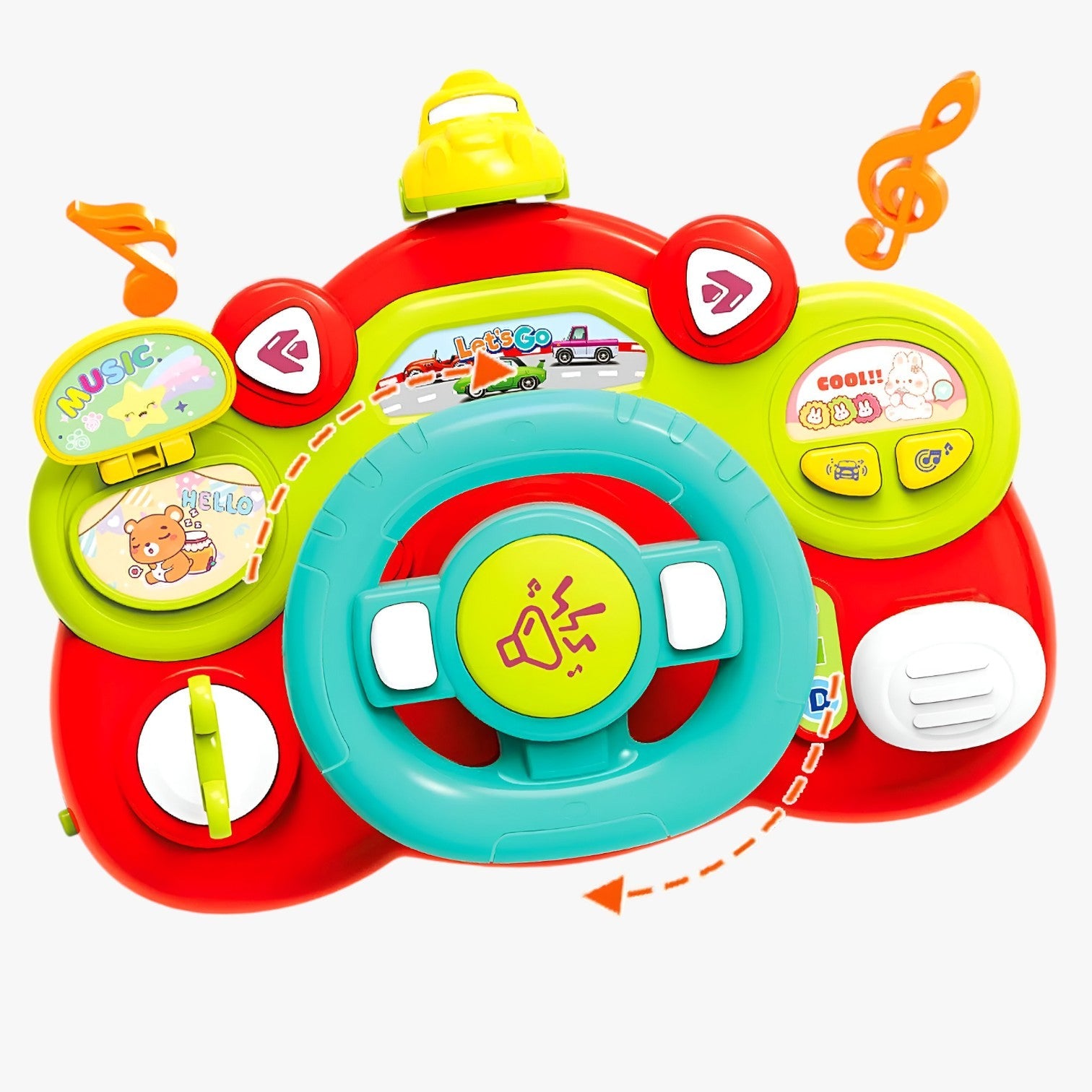 Teo | Volante Interattivo con Divertimento Educativo - - toys toys & gifts toys for kids - Concept Palermo