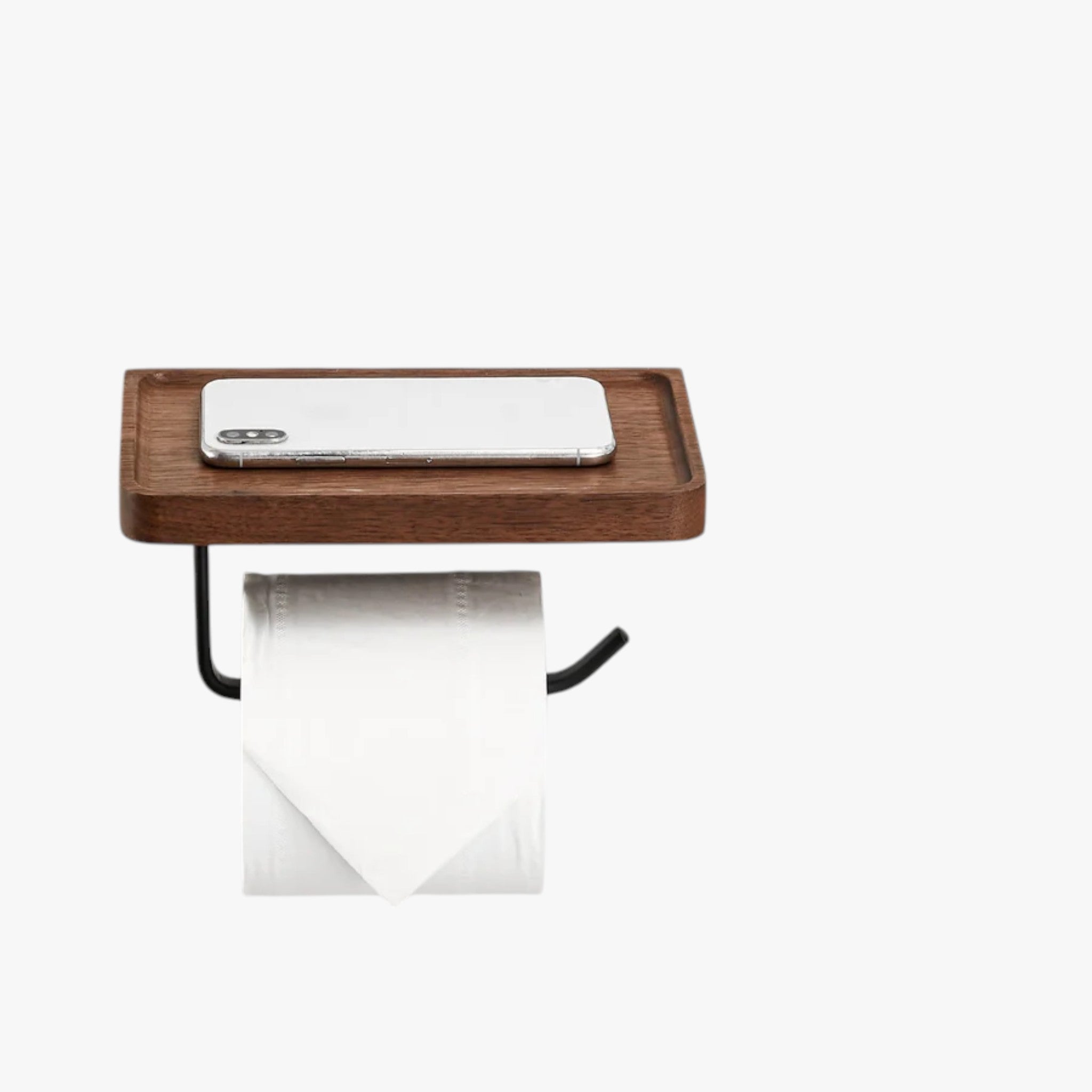 SmartHome - Porta carta igienica in legno | supporto per telefono | igienico - - Bathroom accessories Home phone holder toilet paper holder - Concept Palermo