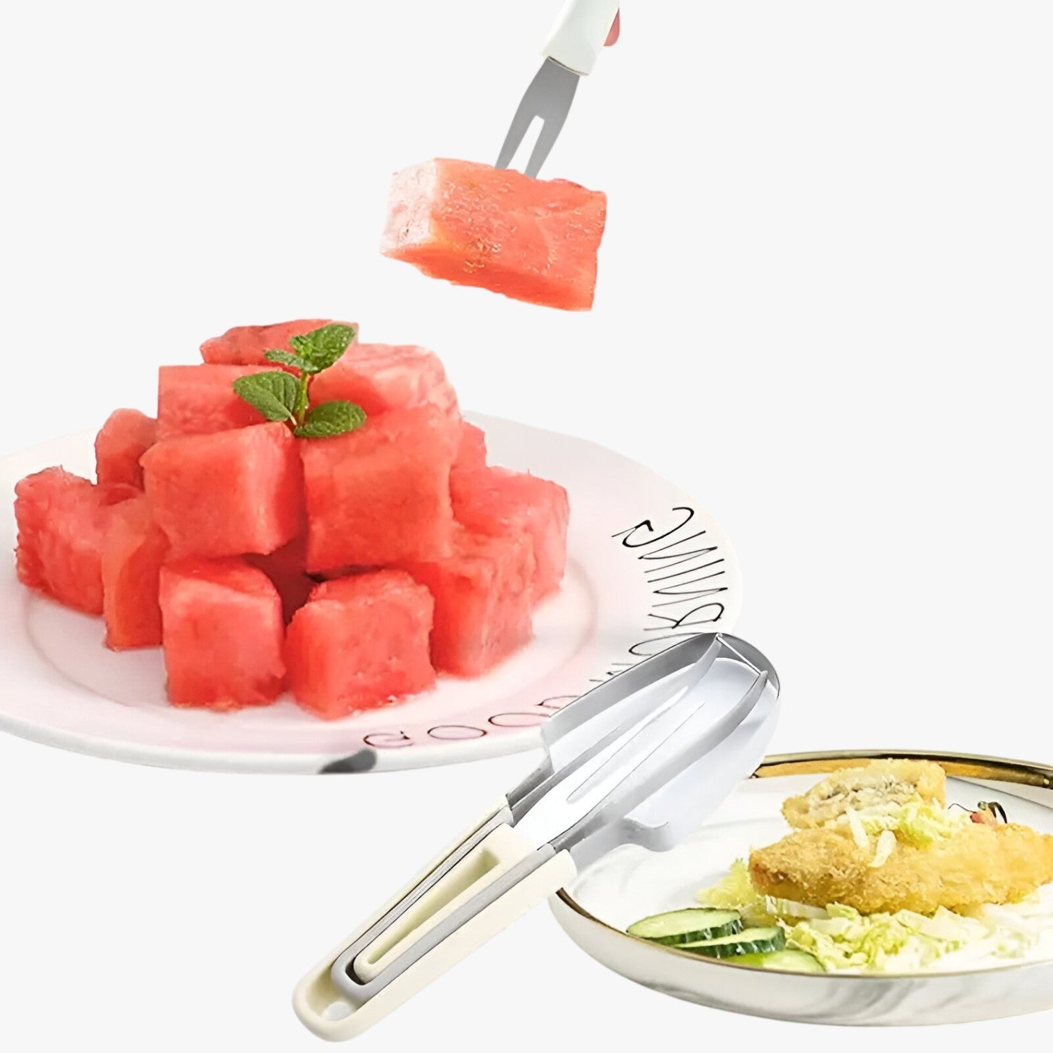 Yukon | 3 in 1 Tagliaverdura di Anguria - Taglia, Raccogli e Servi Senza Problemi - - cucina - Concept Palermo