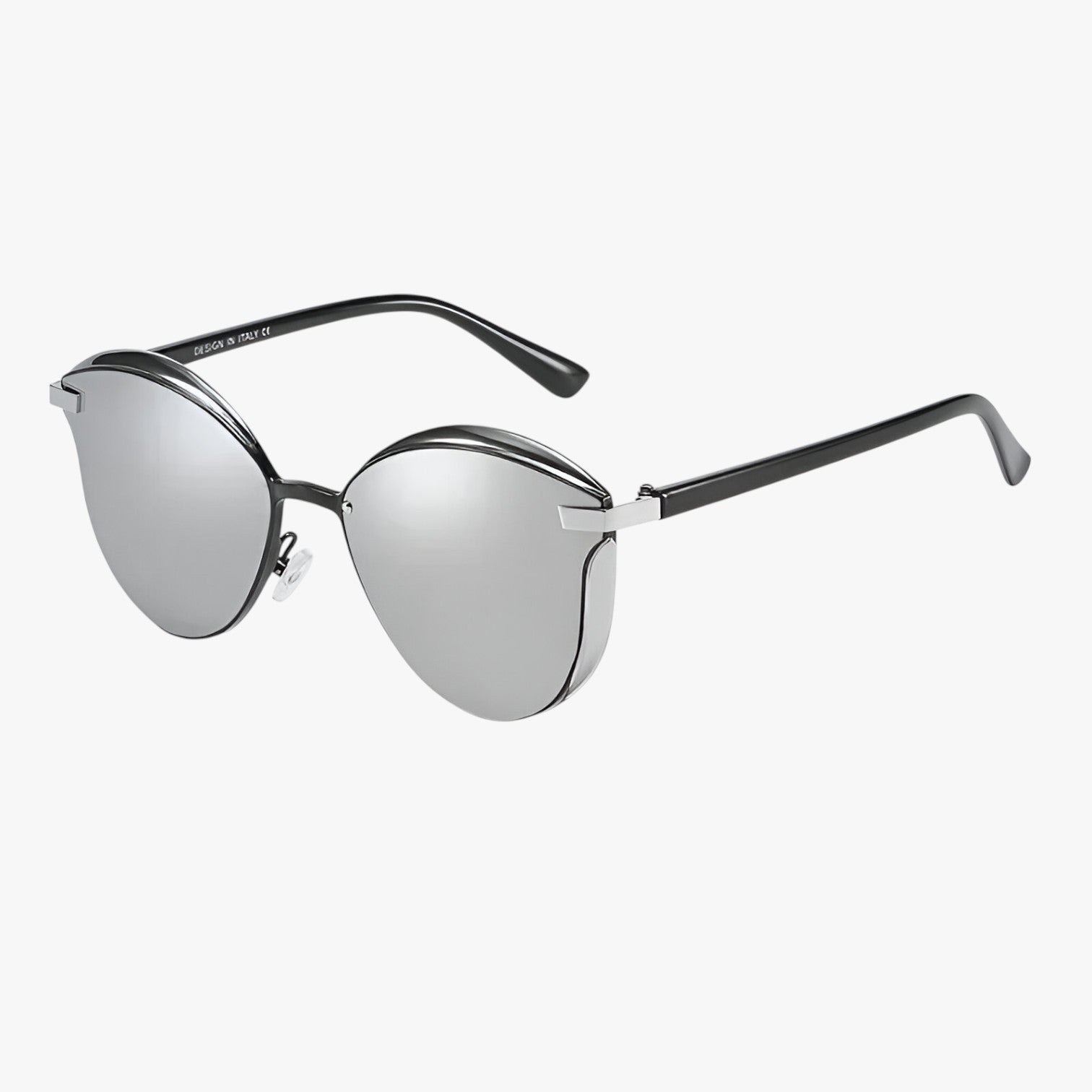 Adelina | Occhiali da sole tondi polarizzati – elegante protezione UV per donne - Argento - Fashion Sunglasses polarized sunglasses women Sunglasses - Concept Palermo
