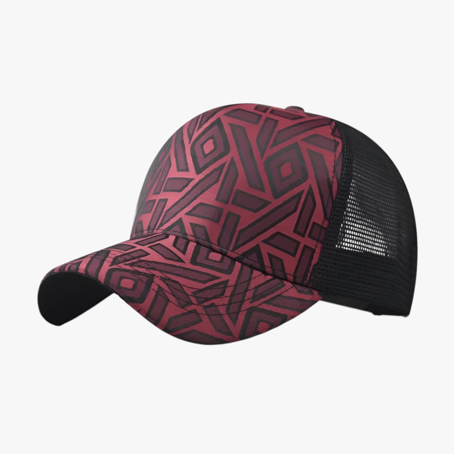 Elijah | Berretto piatto regolabile a quadri - rosso 54-60cm - caps mens cap - Concept Palermo