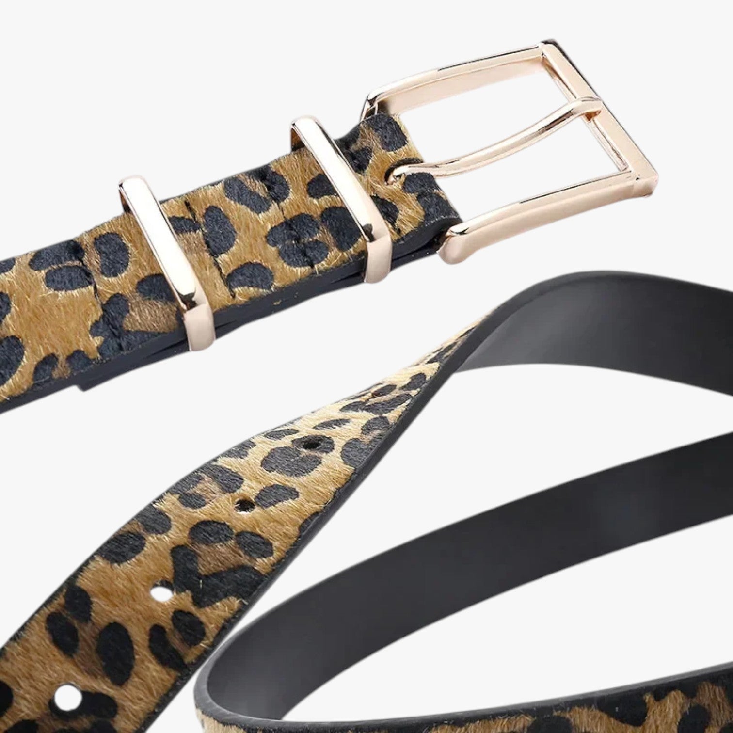 Julianna | Cintura in Pelle Leopardata con Fibbia Elegante - - Belts waist belt for women Womens belt - Concept Palermo