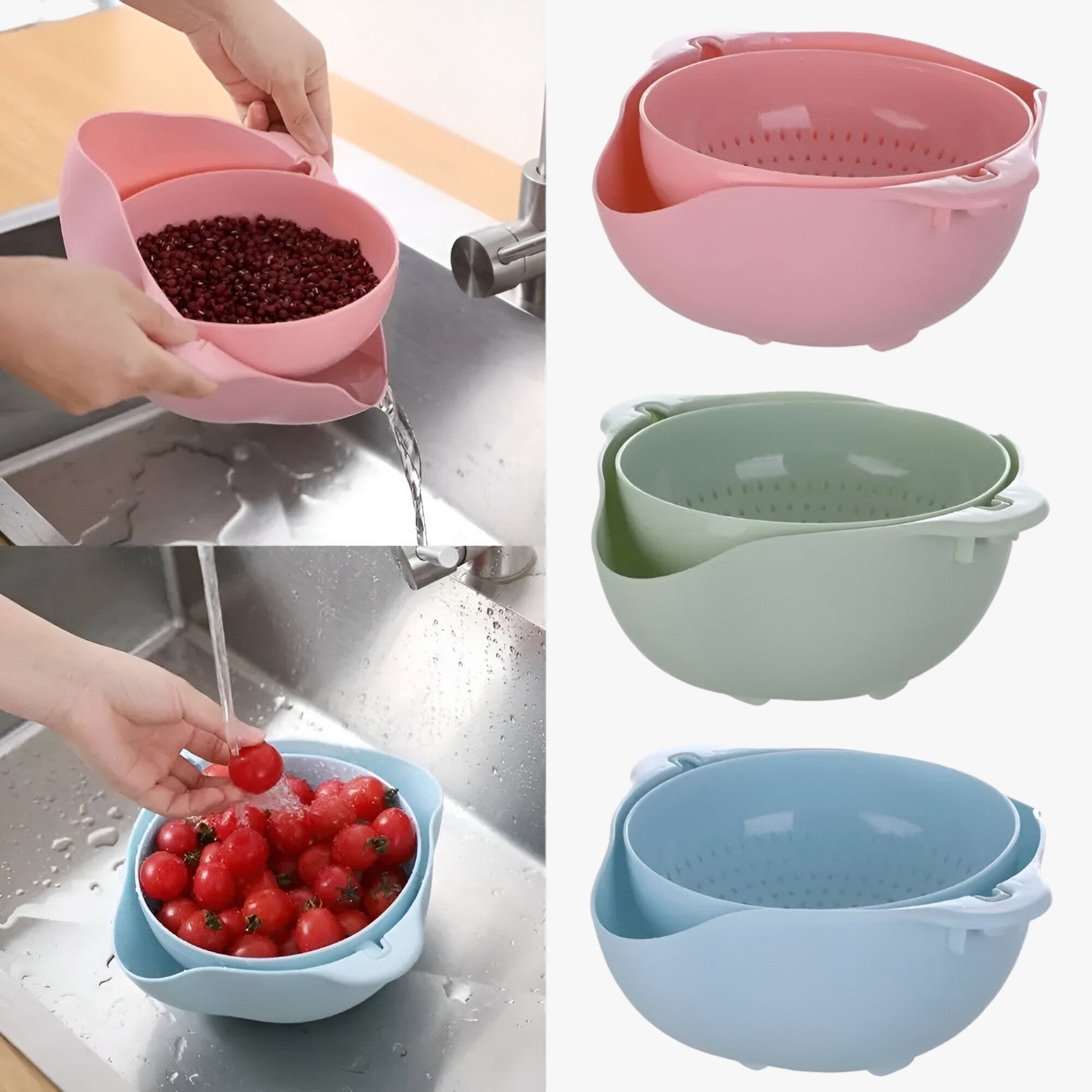 Araceli | Pratica cesta per drenare le verdure – Risciacquare e versare senza problemi - - Kitchen kitchen accessory kitchen tools - Concept Palermo