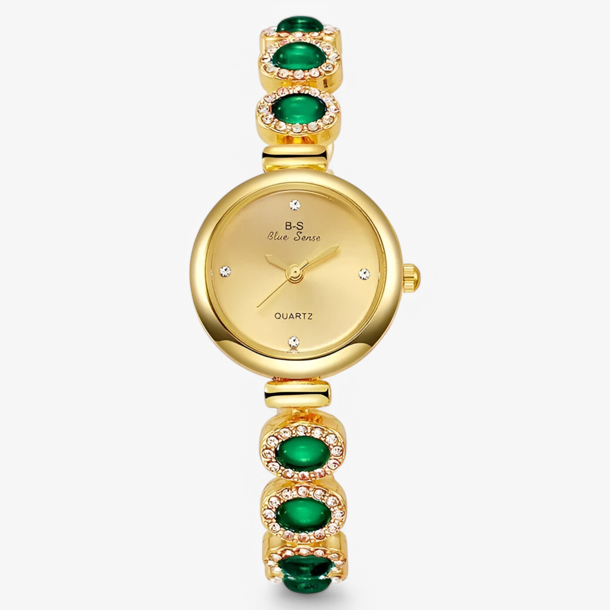 Veronica | Orologio da donna con pietre verdi e design ispirato ai brand di lusso - Oro - female watch watch for women - Concept Palermo