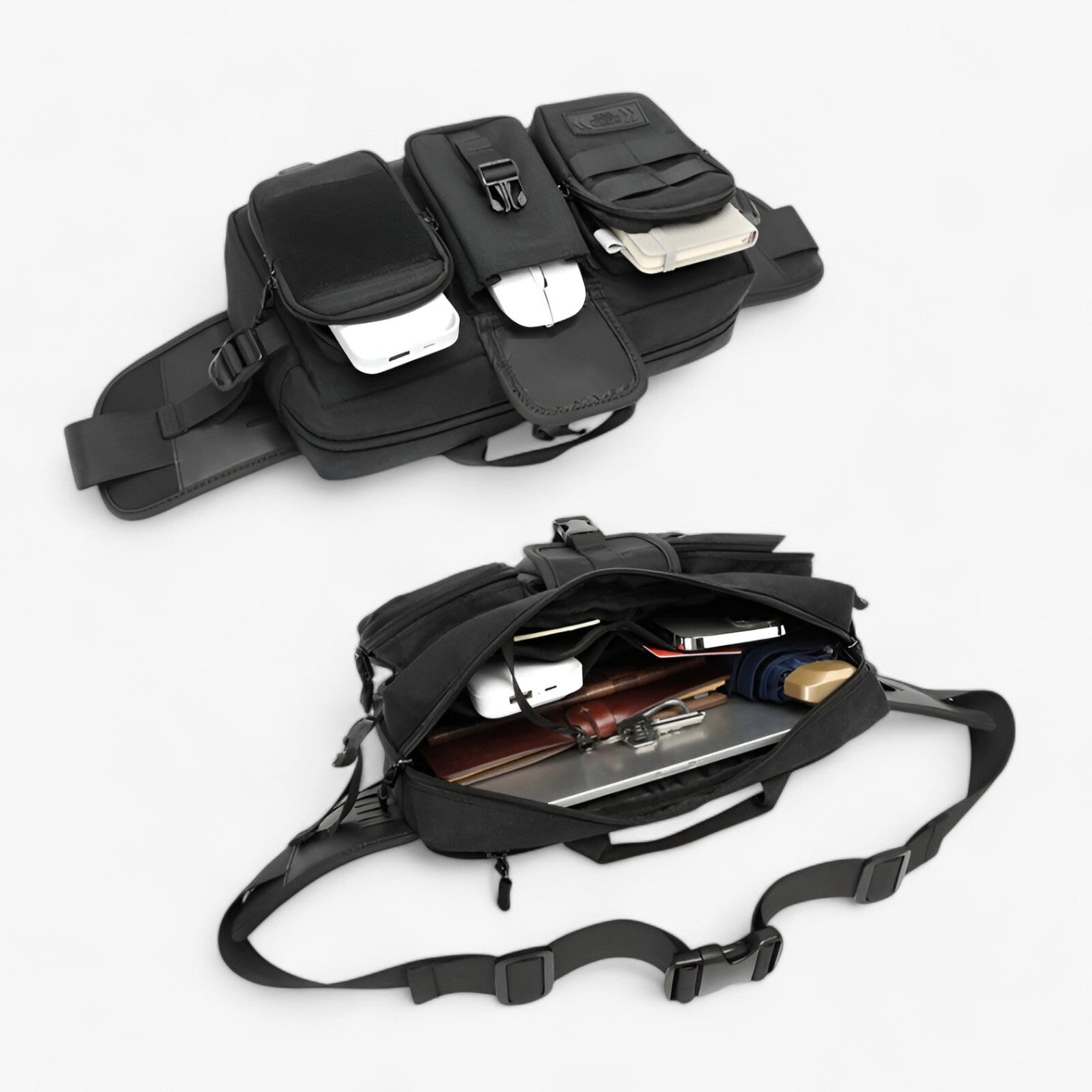 Kai | Borsa a tracolla anti-furto ricaricabile USB - - bag mens bag - Concept Palermo