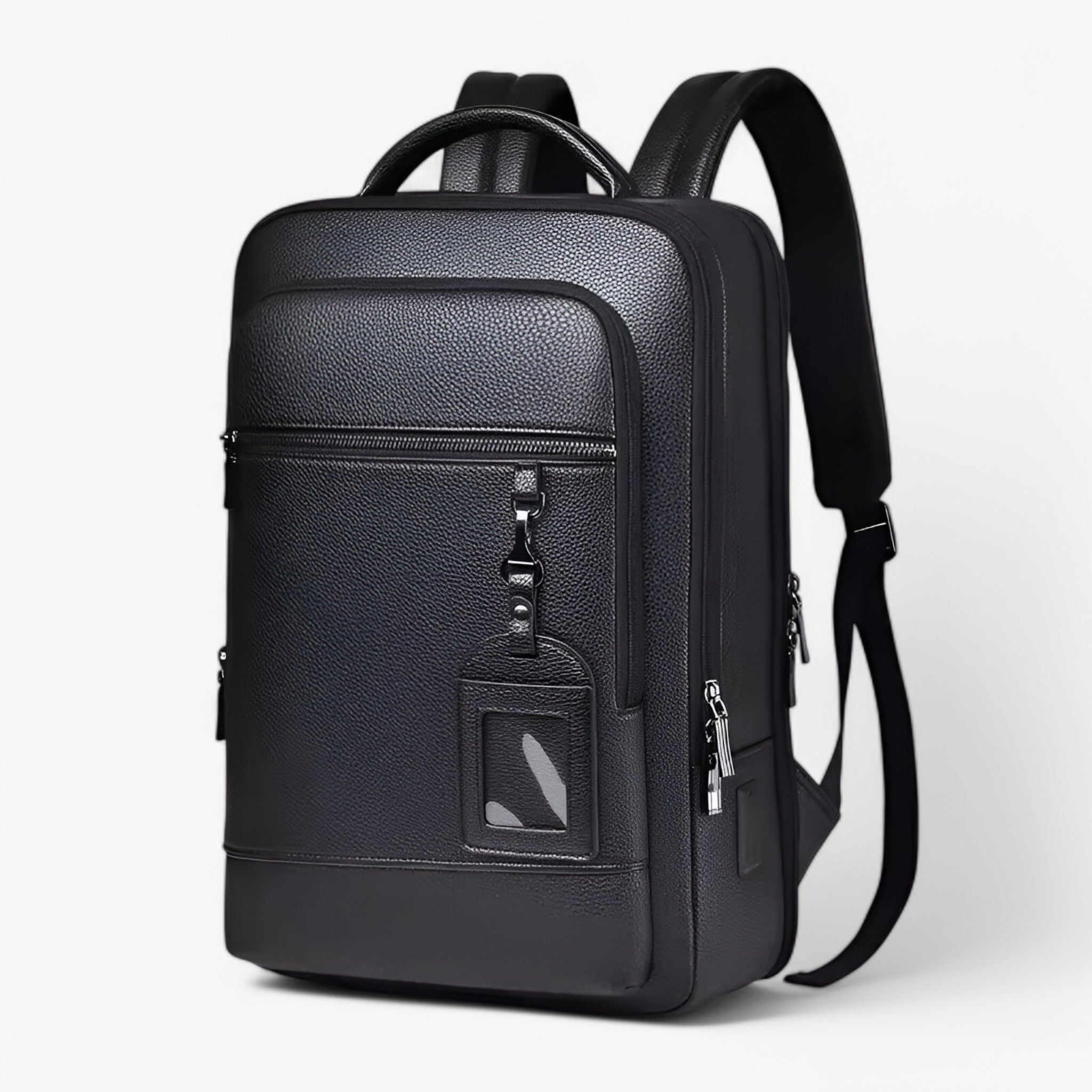 Leonardo | Zaino in Pelle con USB - Nero-A - - Concept Palermo