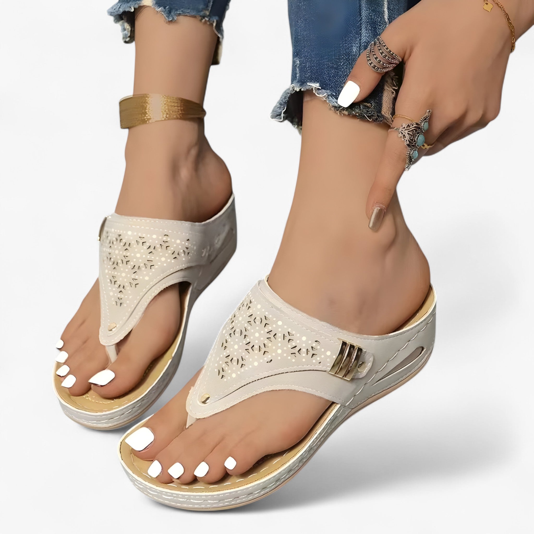 Meryl | Sandali Ortopedici con Zeppa - - - Concept Palermo