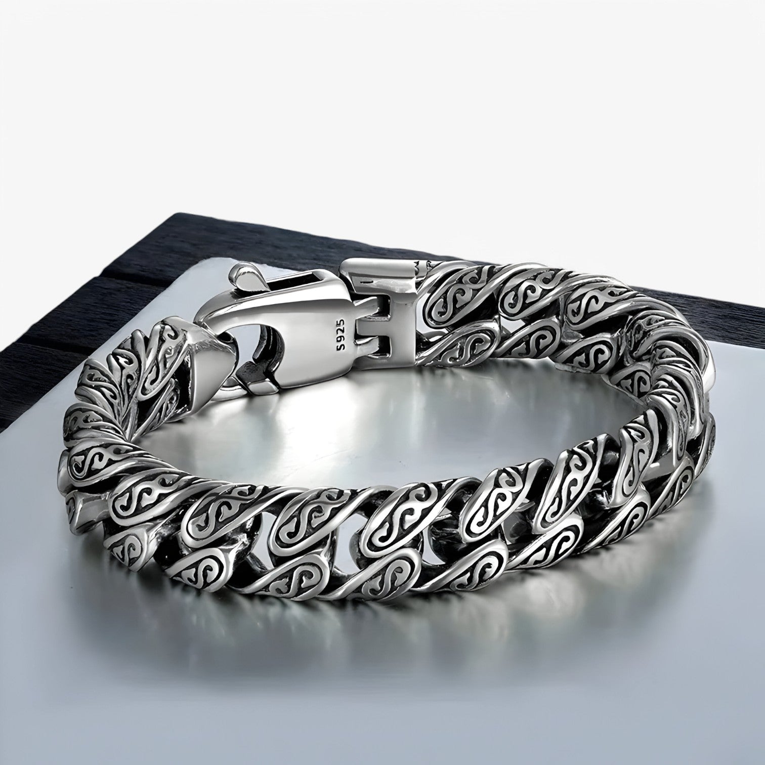 Soren | Bracciale in Argento Sterling con Motivo Unico - - BRACELET mens accessory mens bracelet - Concept Palermo