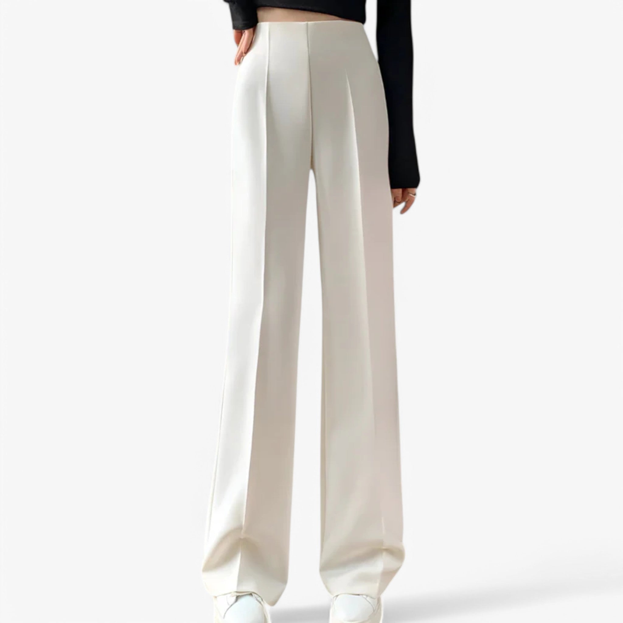 Lily | Pantaloni a vita alta - stile versatile - Bianco - - Concept Palermo