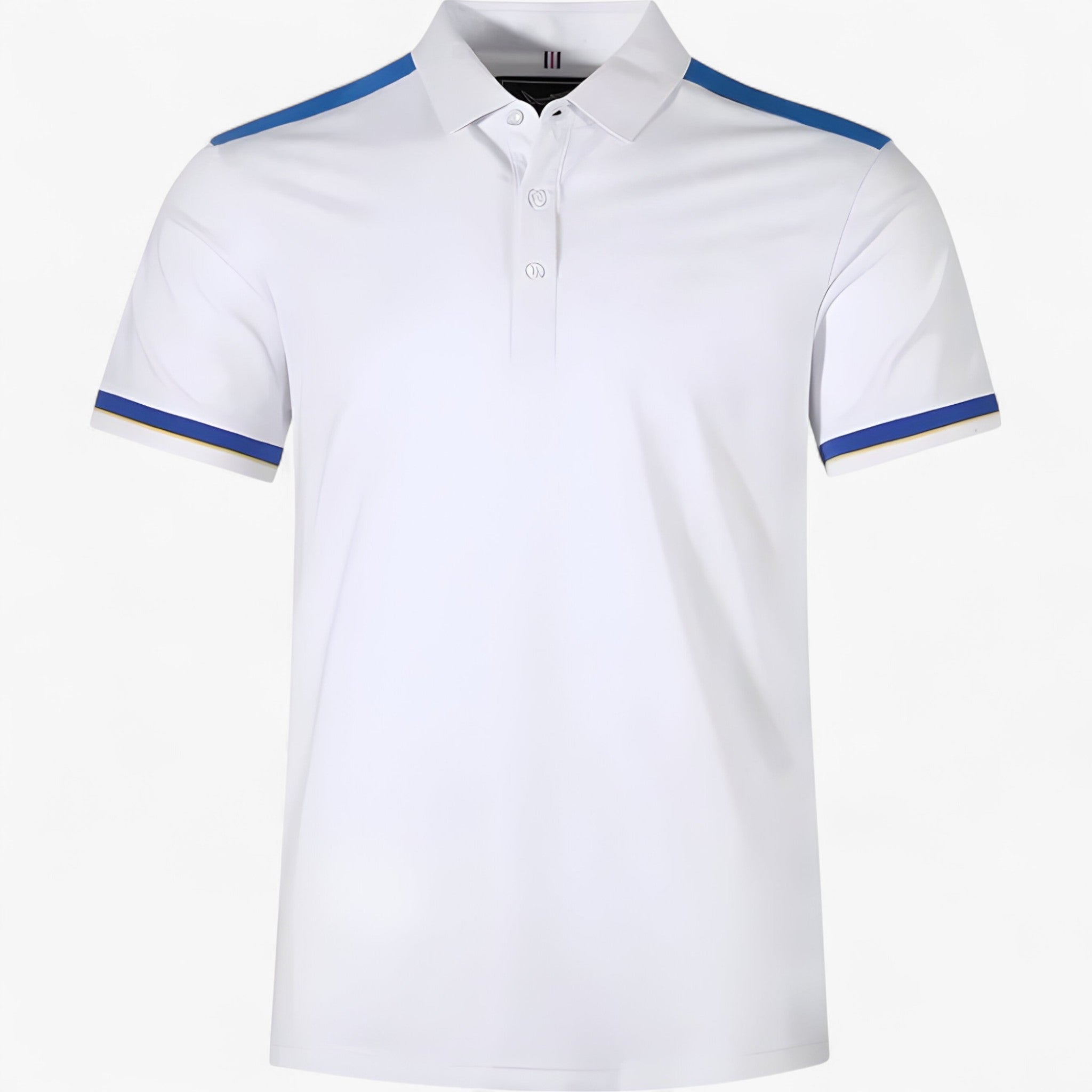 Theo | Polo casual da uomo - Design sportivo con spalle a contrasto - Bianco - cotton polo shirt men's polo men's polo shirt Shirts und Polos - Concept Palermo